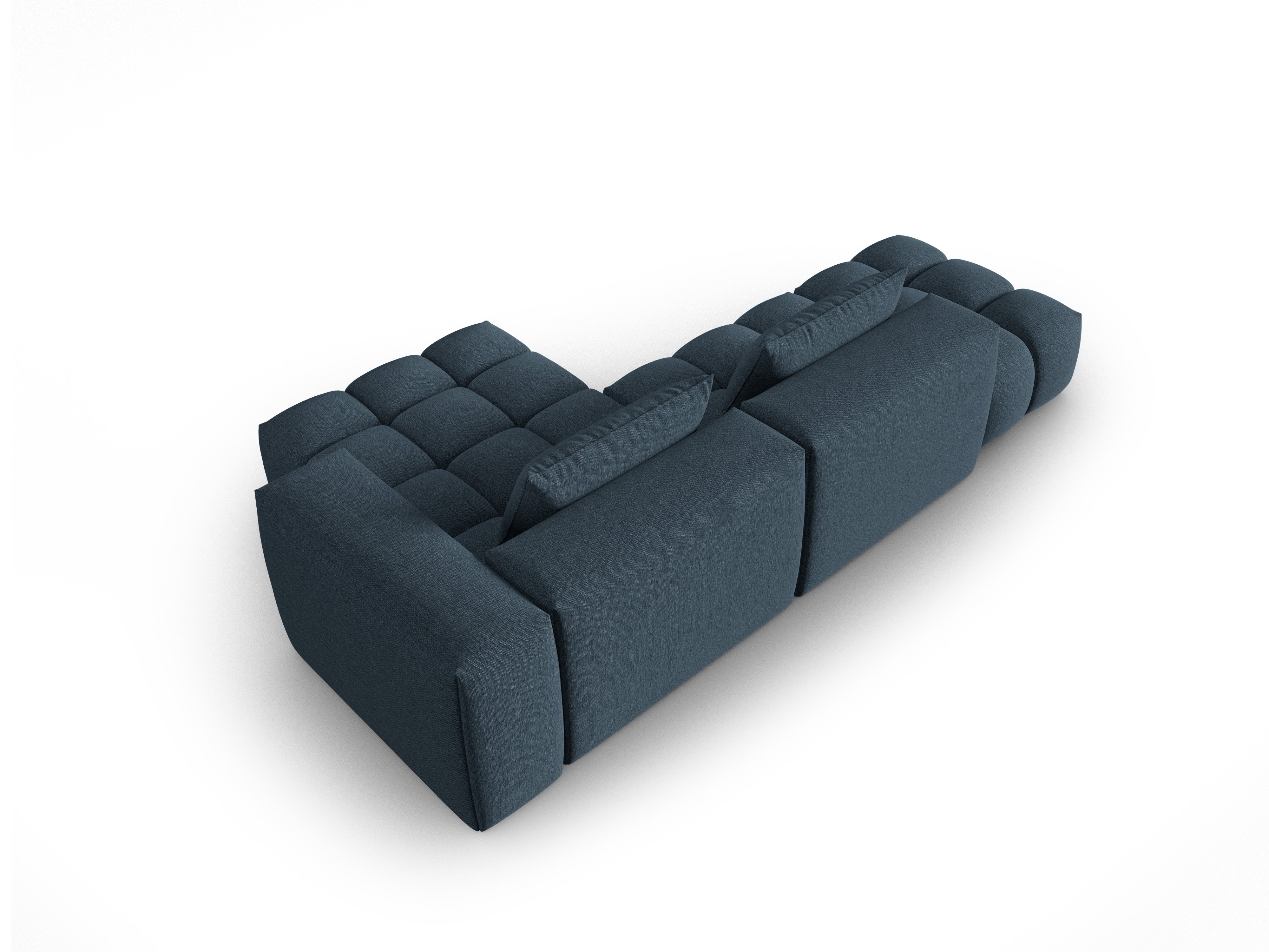Right-facing open 4-seater corner sofa VERONA dark blue