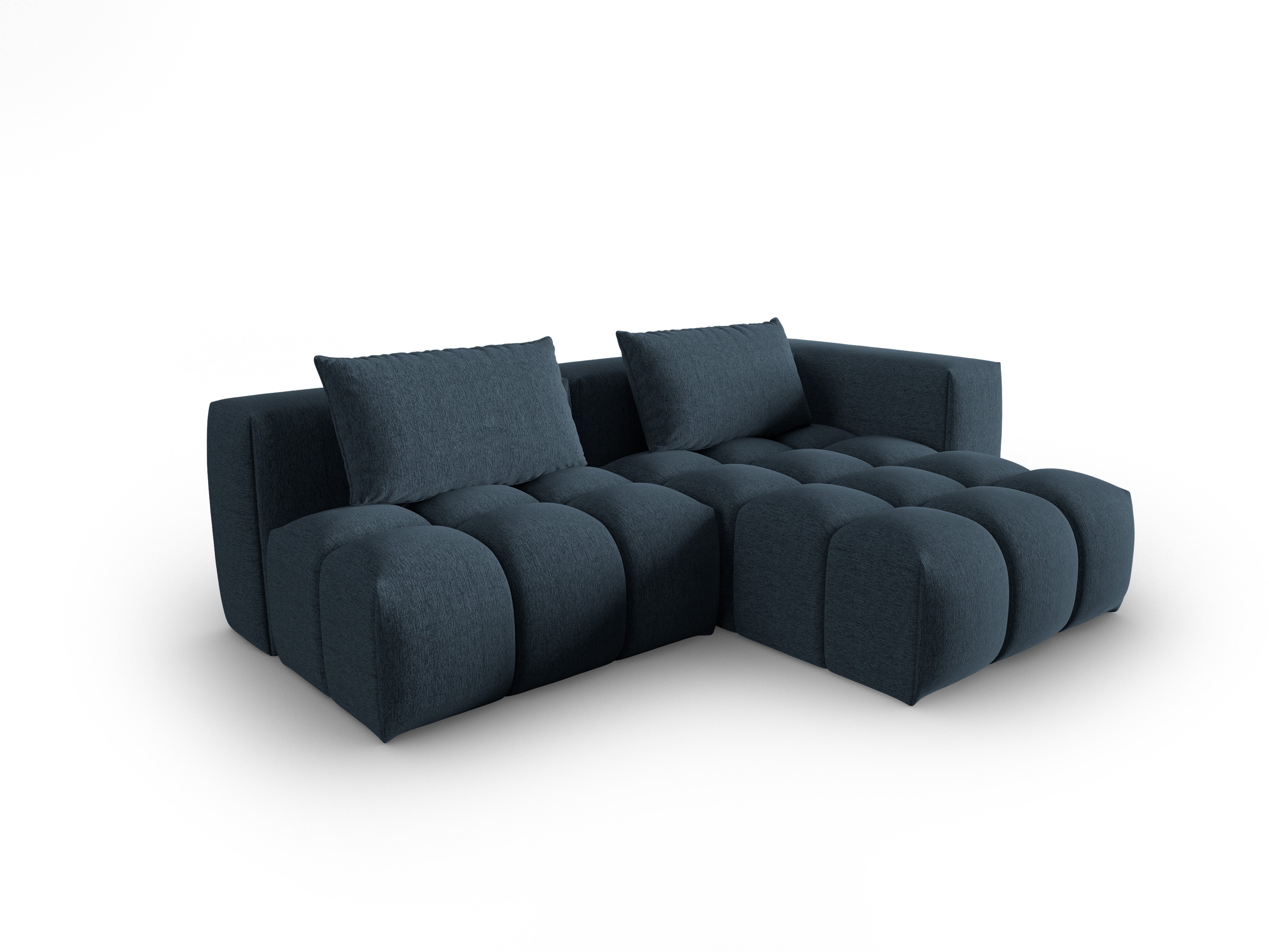 Right-facing open 3-seater corner sofa VERONA dark blue