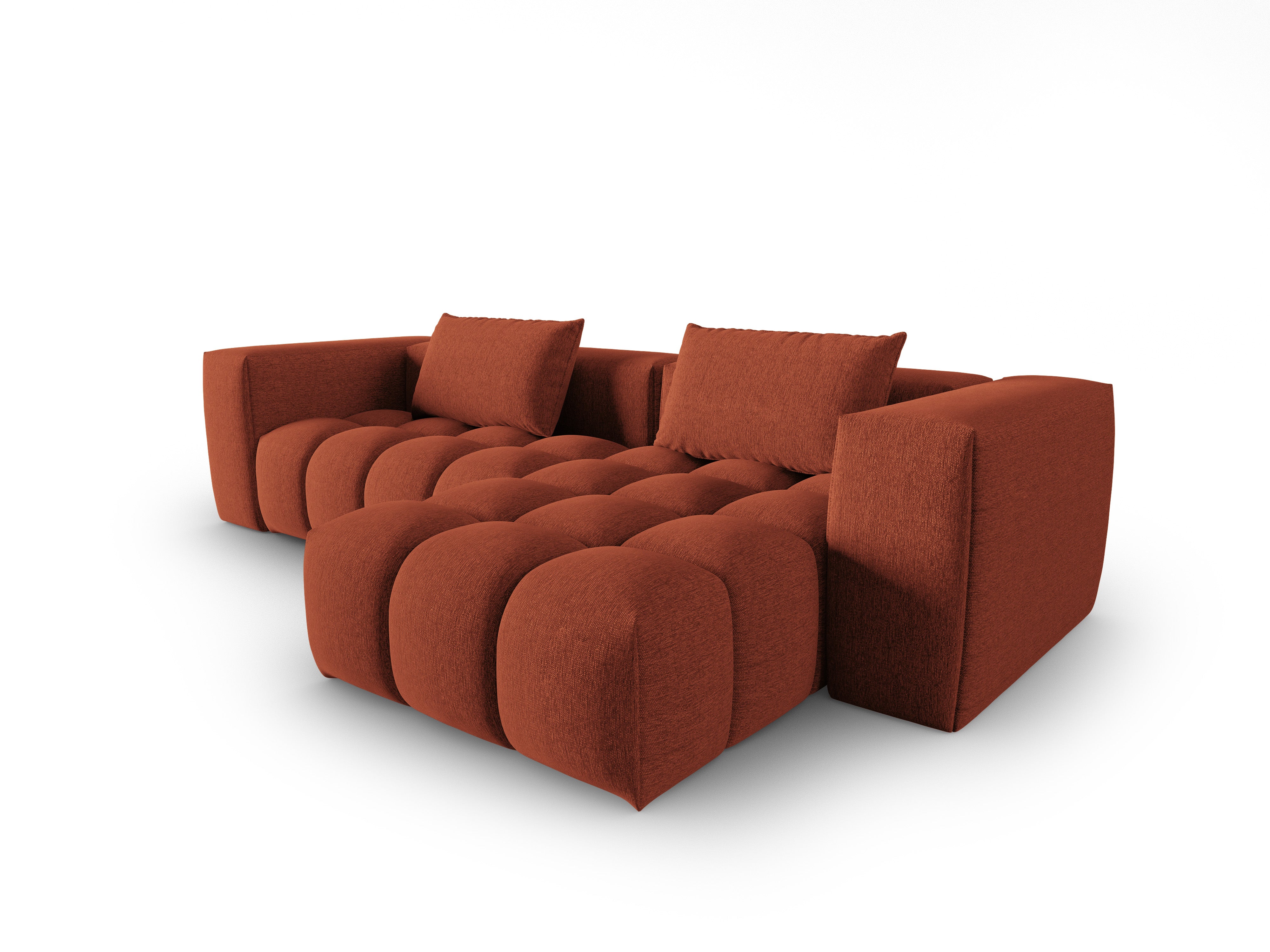 Narożnik 3-osobowy prawostronny VERONA koralowy – Cosmopolitan Design