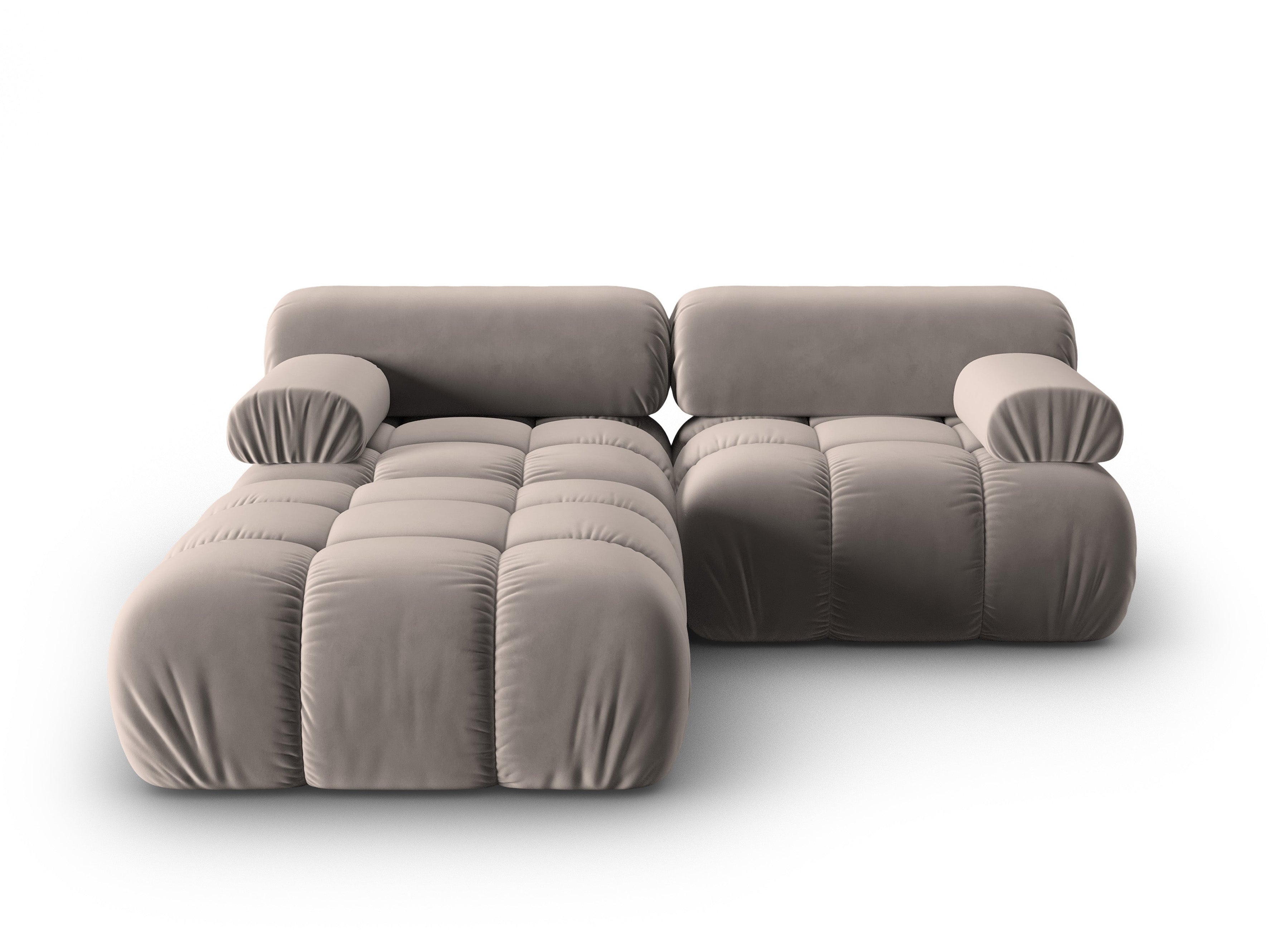 CORTINA Cappuccino Velvet 3-Seater Sofa
