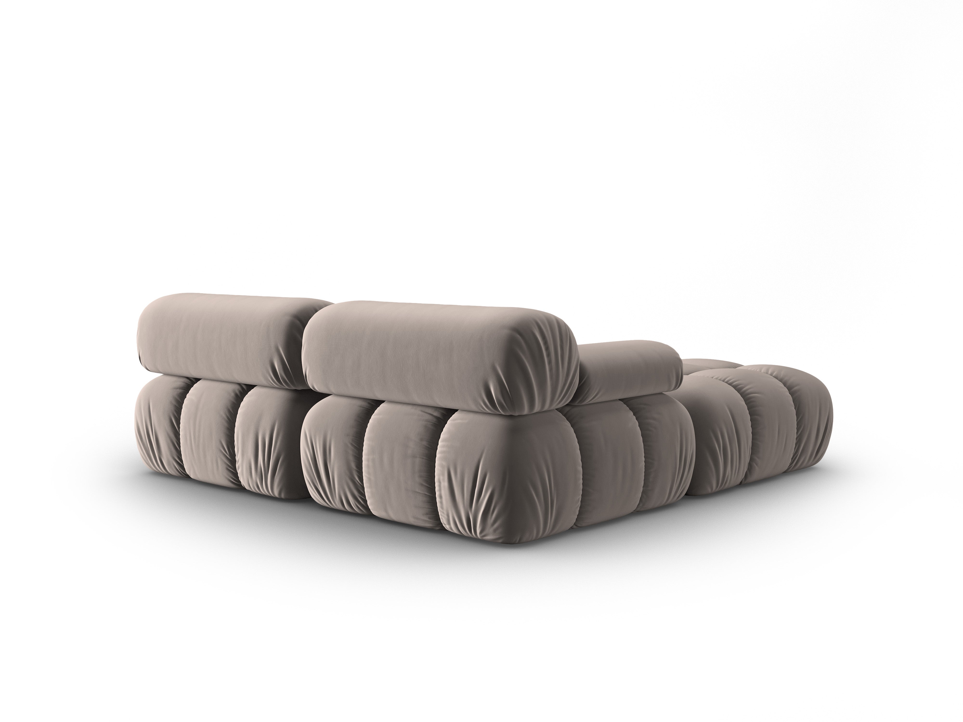 CORTINA Cappuccino Velvet 3-Seater Sofa