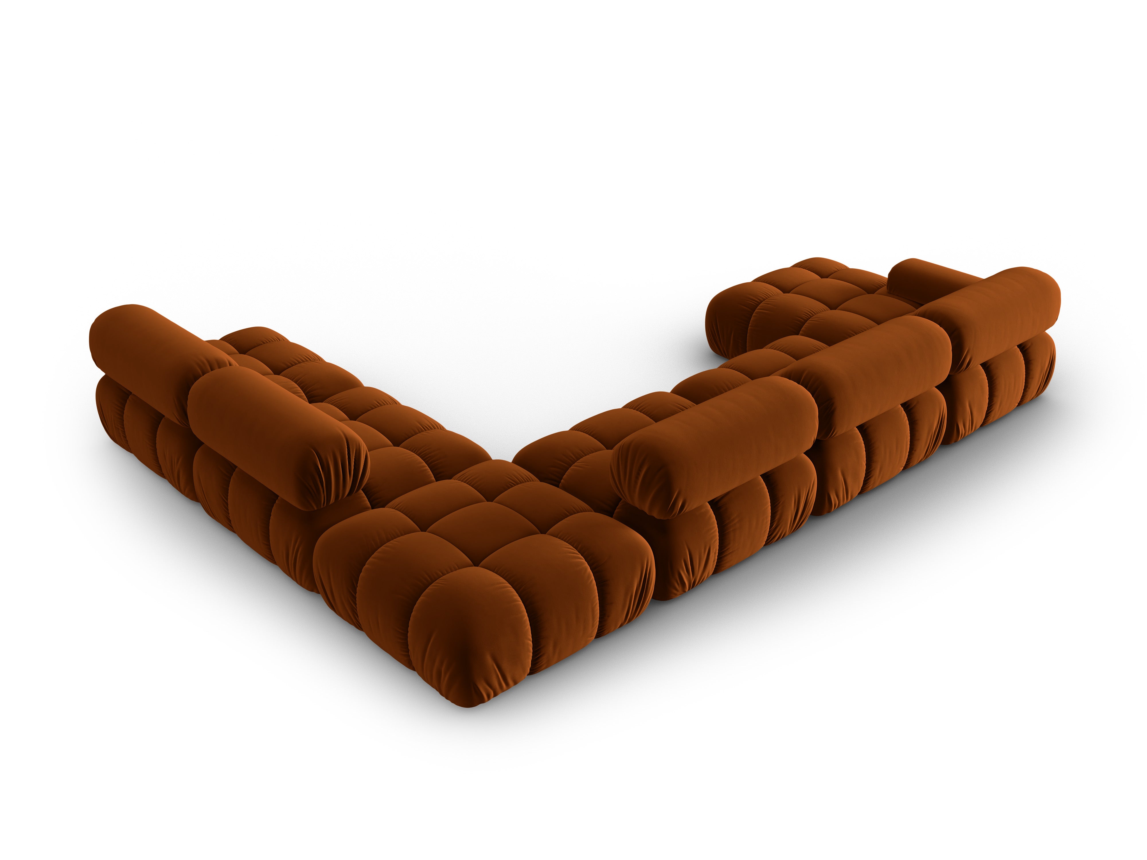 CORTINA Brick Right-Hand Velvet Panoramic Corner Sofa