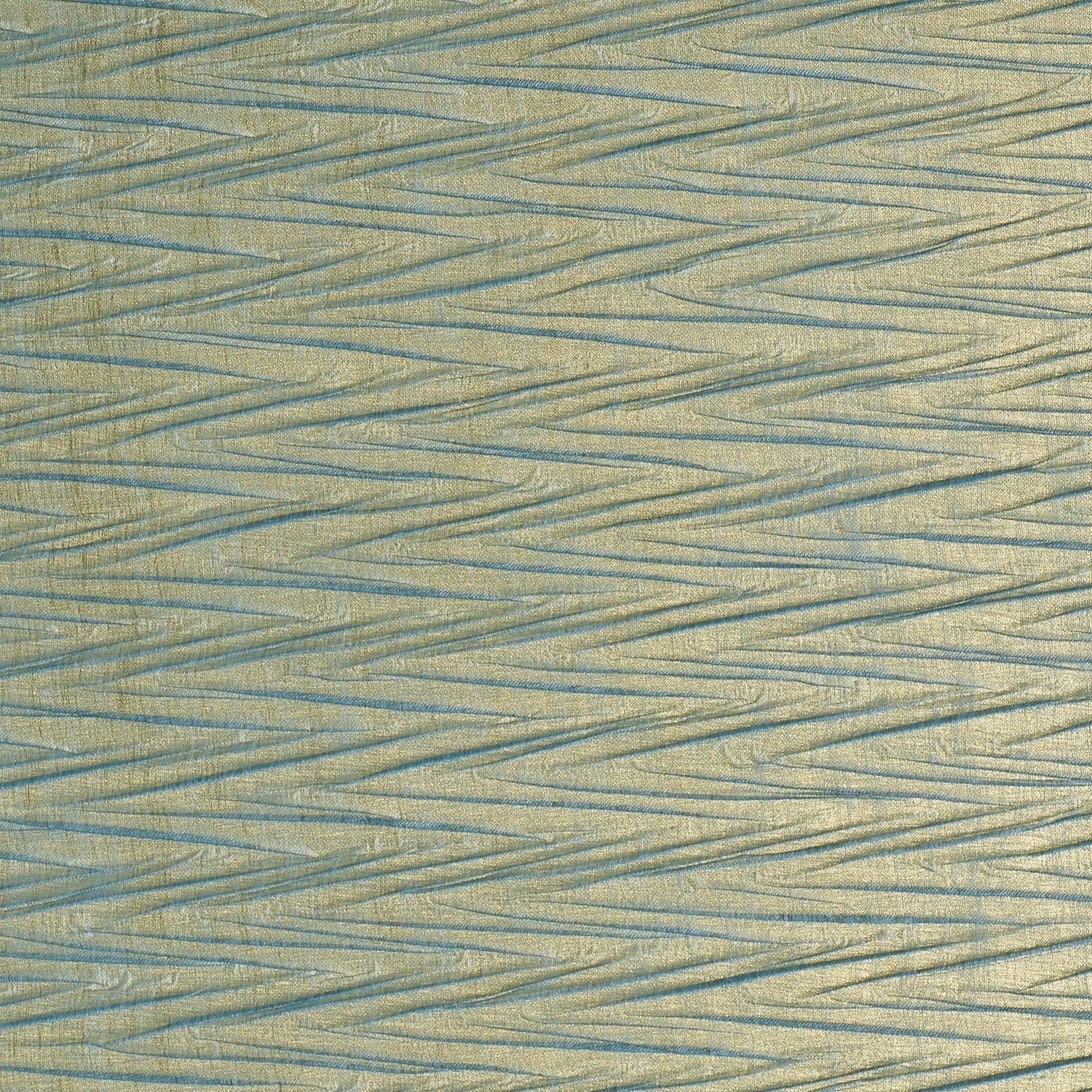 Strukturierte textile Tapete mit metallischem Finish und geometrischem Muster THÉIA in Lindgrün