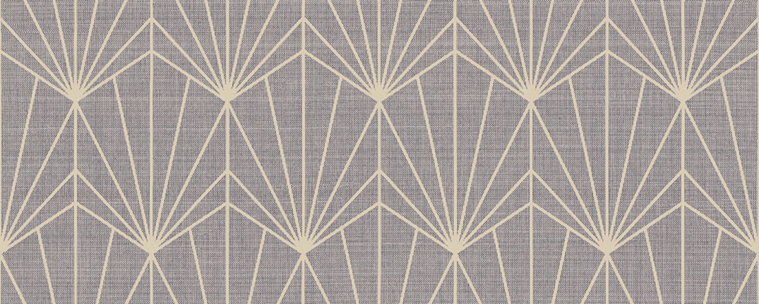 Metallische Struktur-Tapete im Art Deco-Stil MAJESTÉ - NOIR DE LUNE PLATINE dunkelplatinfarben