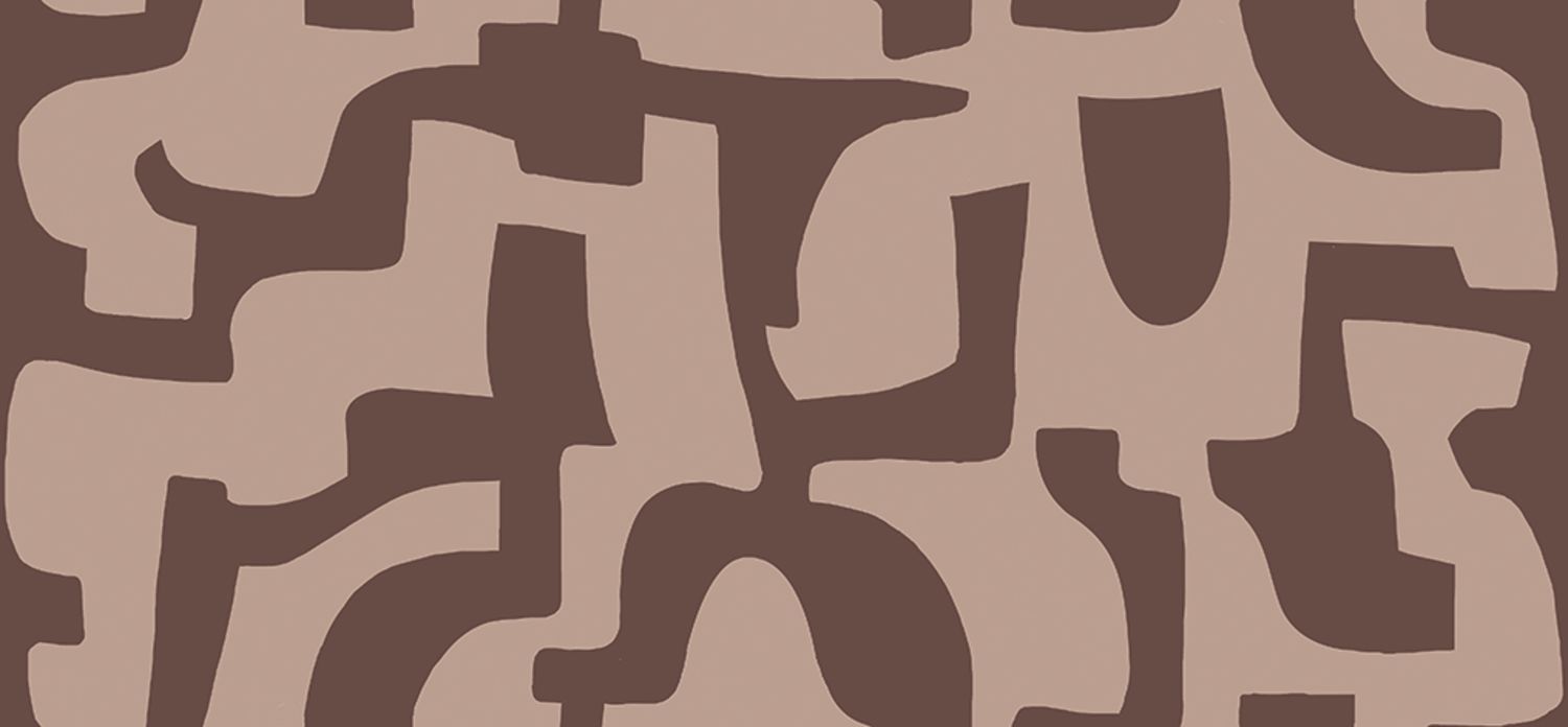 Gewebte Tapete mit geometrischem Muster SONATE - LILA WENGÉ lila mit Bronze