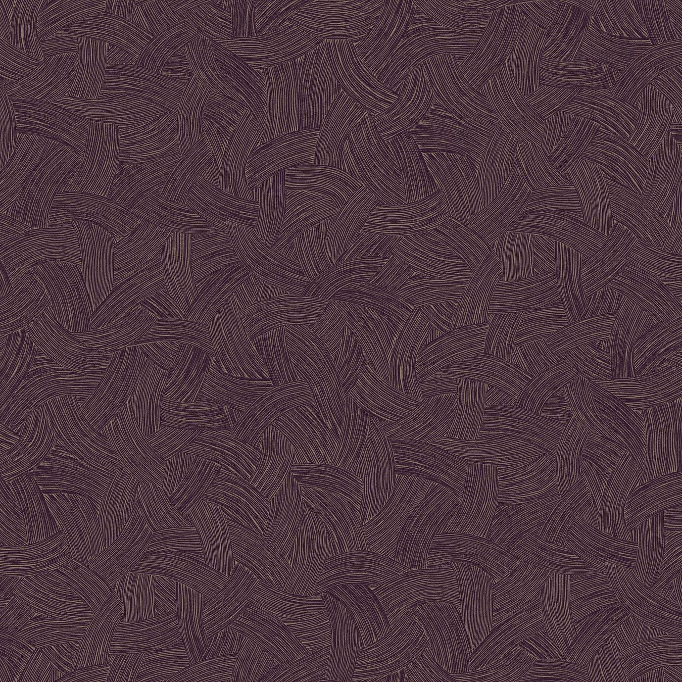 Metallic Wallpaper BERENICE - AUBERGINE/GOLD purple with gold