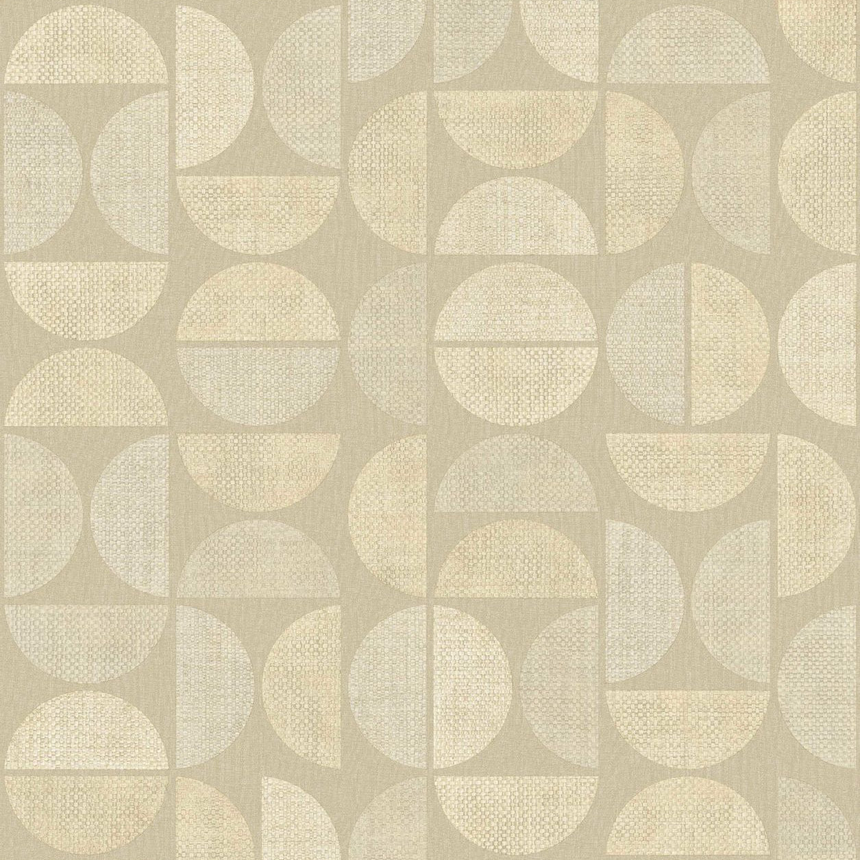Strukturierte Vinyltapete mit geometrischem Muster DUALIS - SAND piaskowy