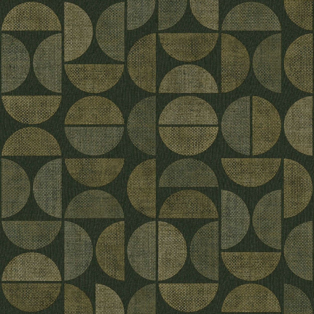 Strukturierte Vinyltapete mit geometrischem Muster DUALIS - VERT FORÊT grün