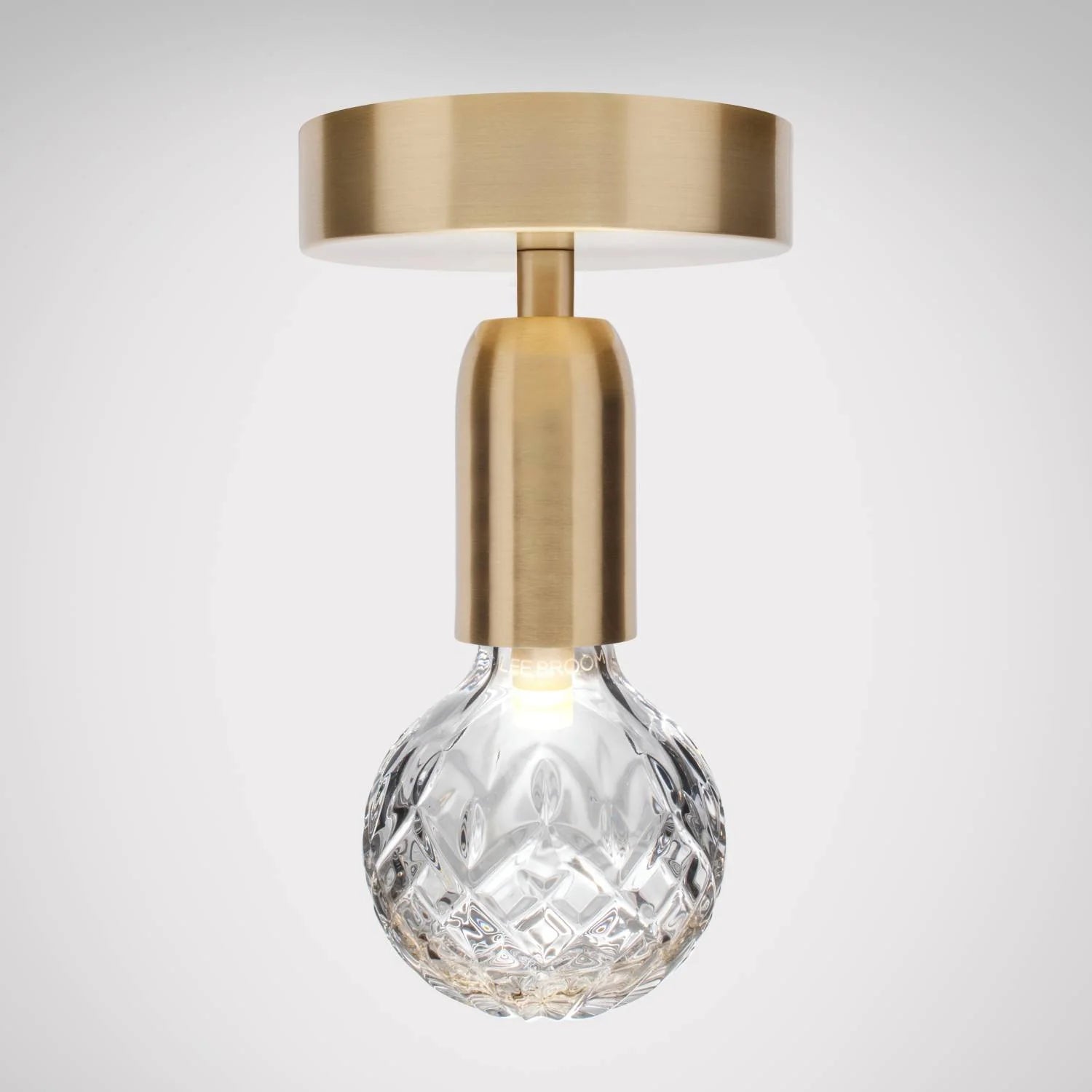 Lampa sufitowa CRYSTAL BULB szkło kryształowe z mosiężnym wykończeniem