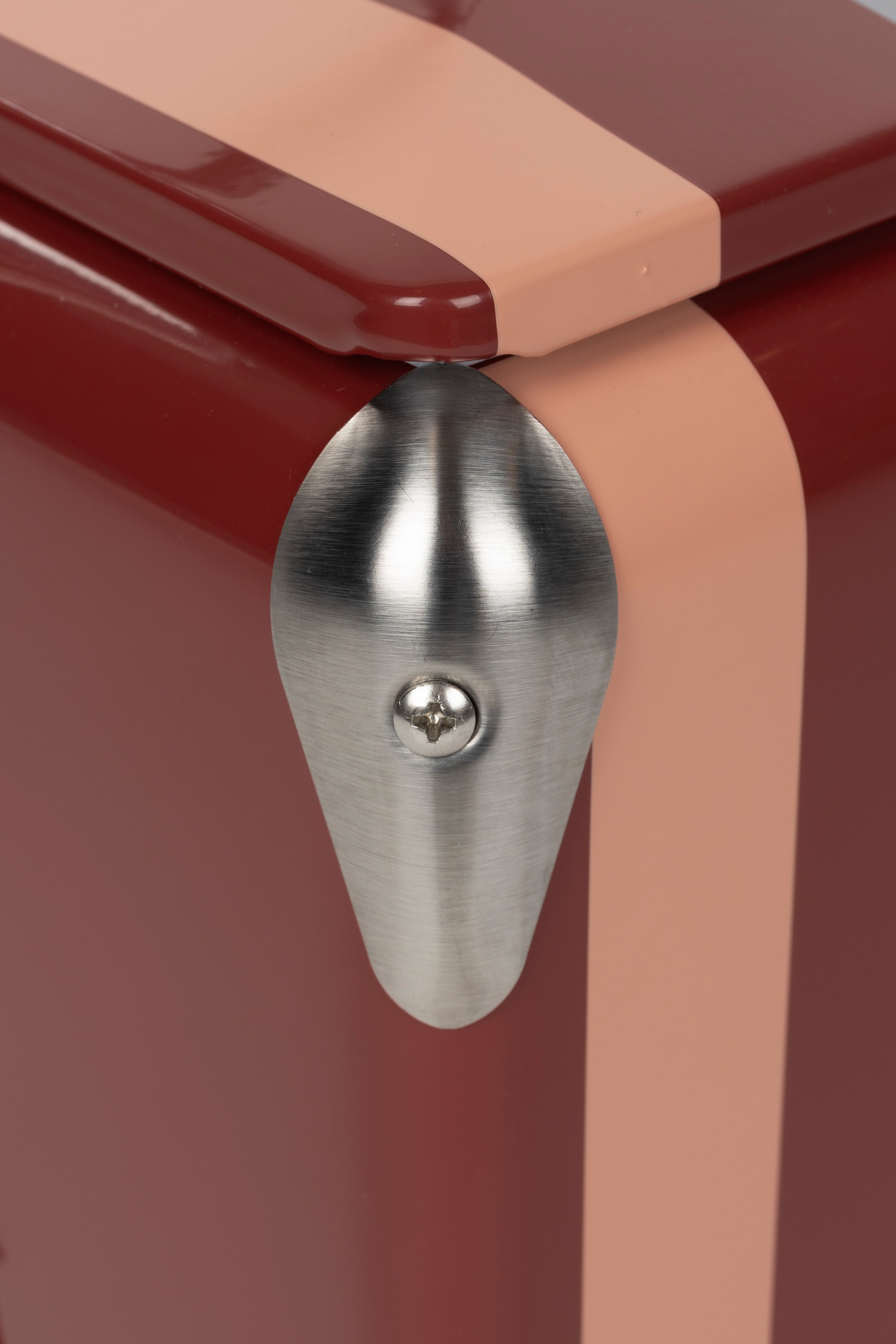 BE WINE Portable Refrigerator Burgundy with Orange and Gray