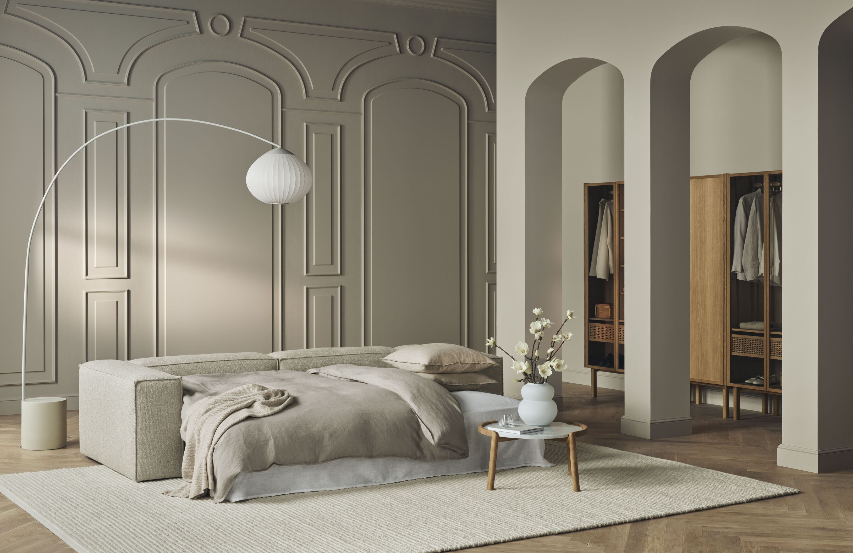 Sofa rozkładana COSIMA BED tapicerowany