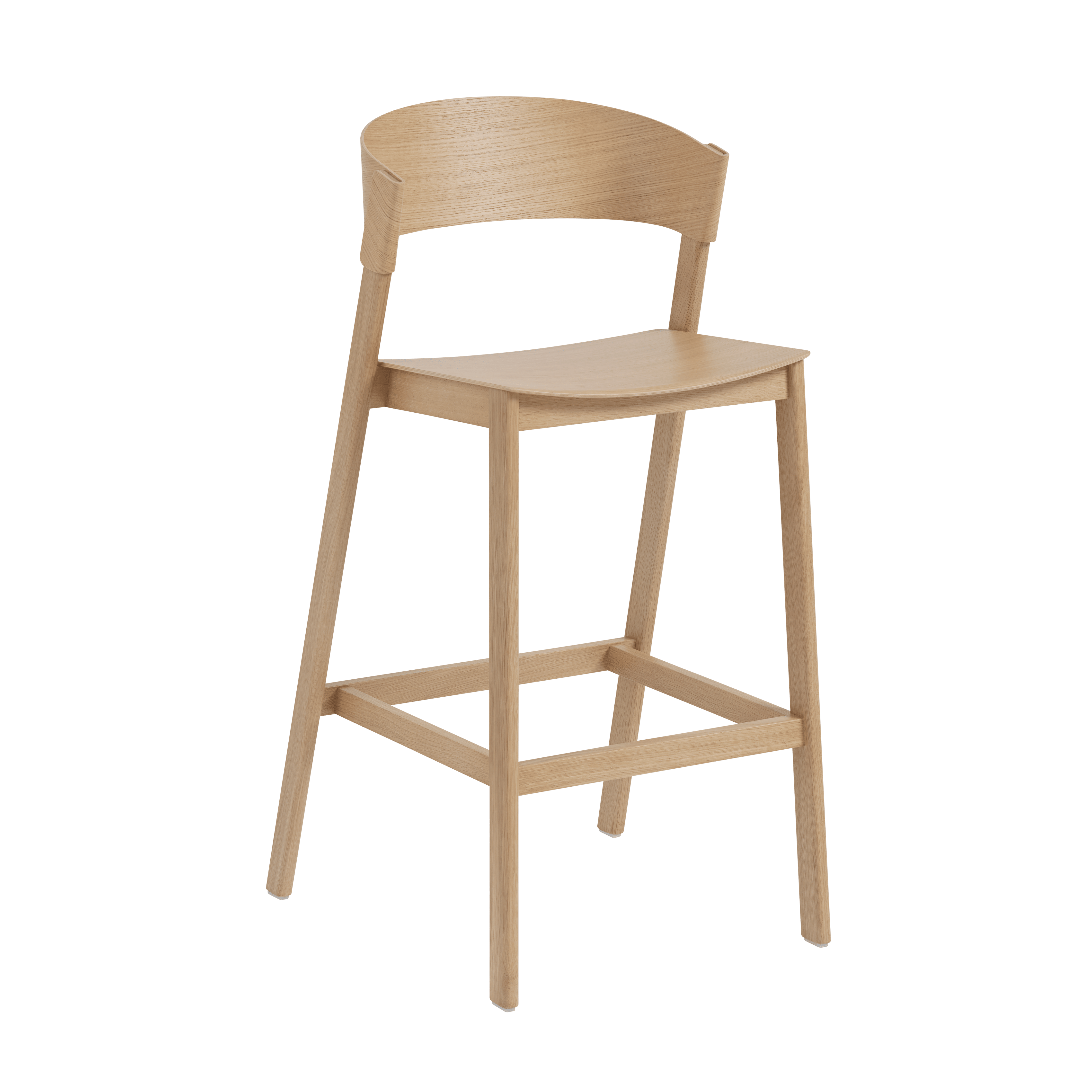 Krzesło barowe COVER fornir dębowy