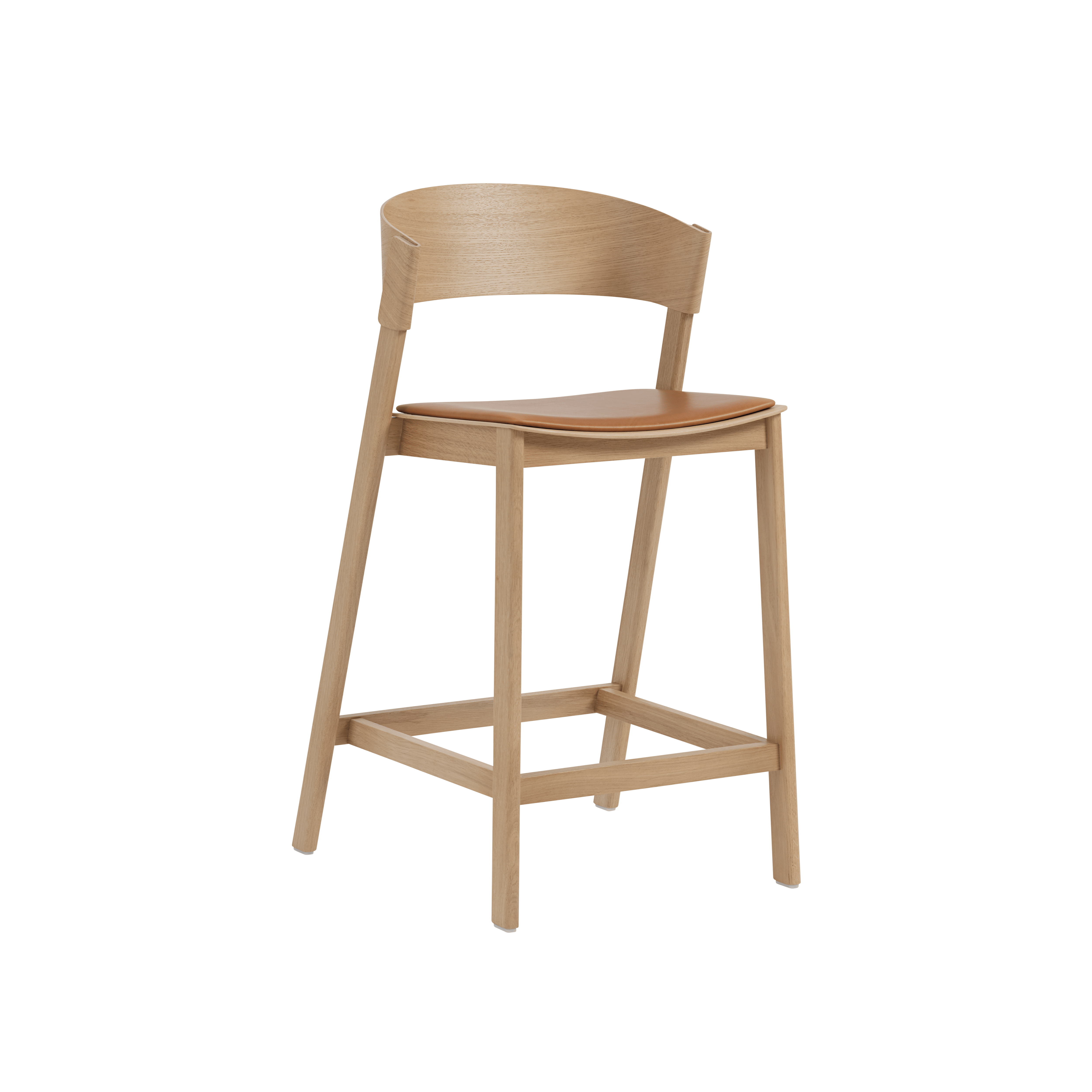 Krzesło barowe COVER personalizowane z dębową podstawą