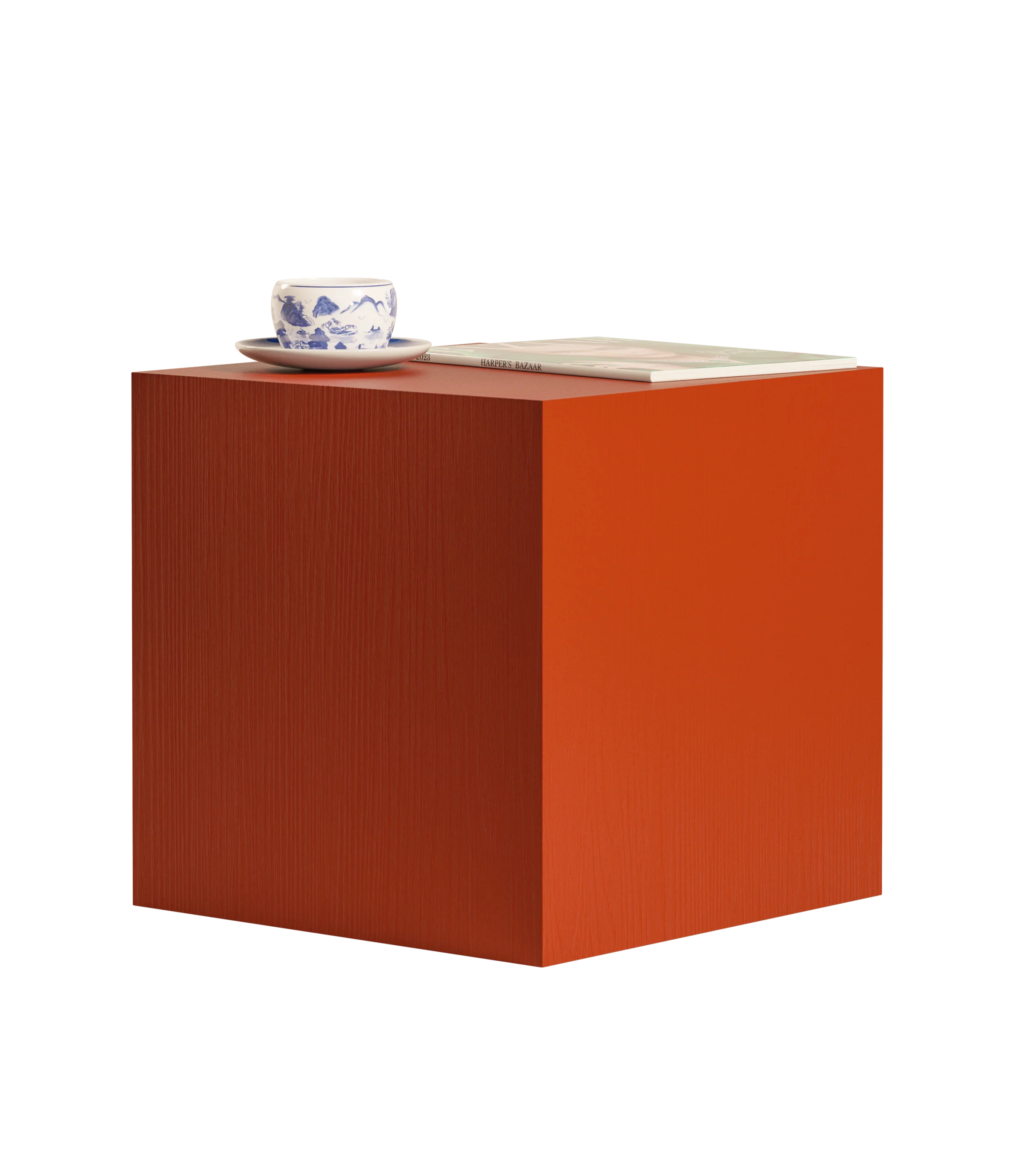 Stolik pomocniczy CUBE czerwony rooibos