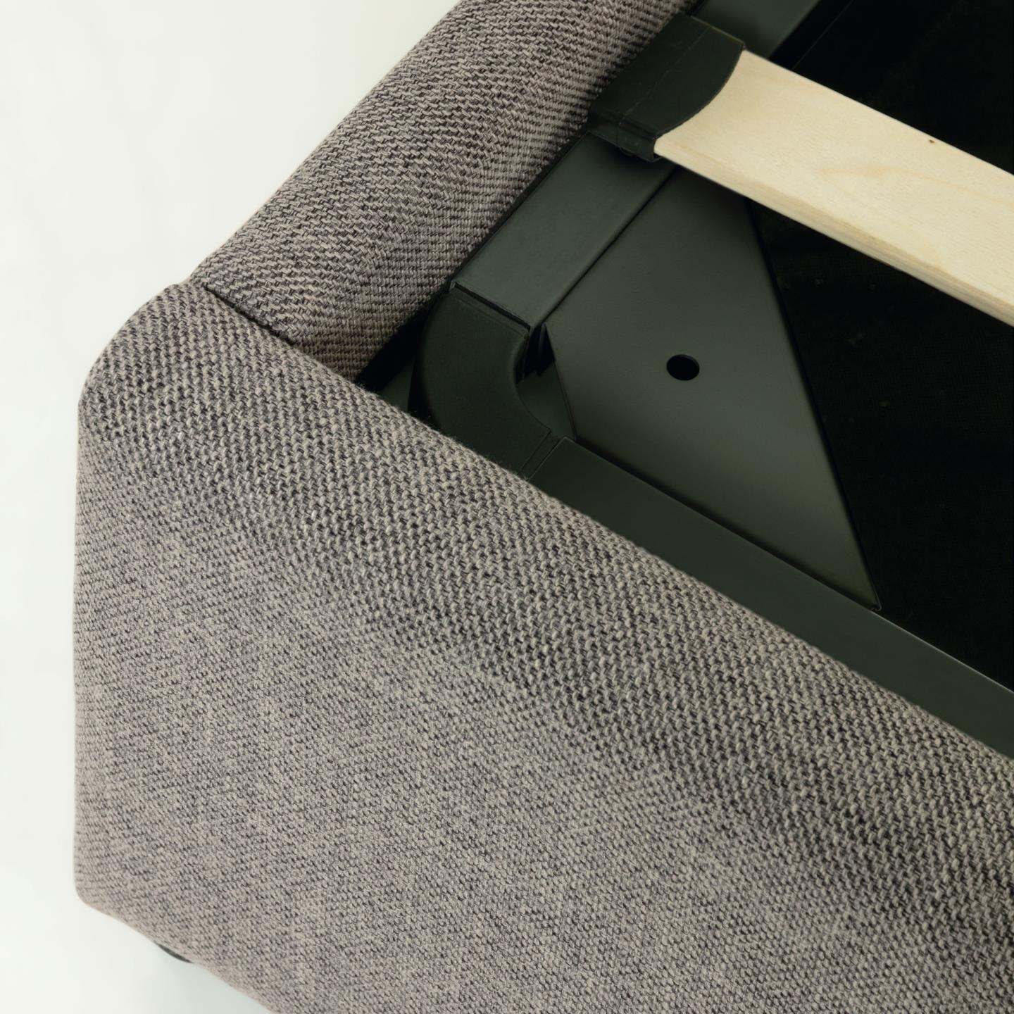 Łóżko z pojemnikiem na pościel NAHIRI szary La Forma Eye on Design