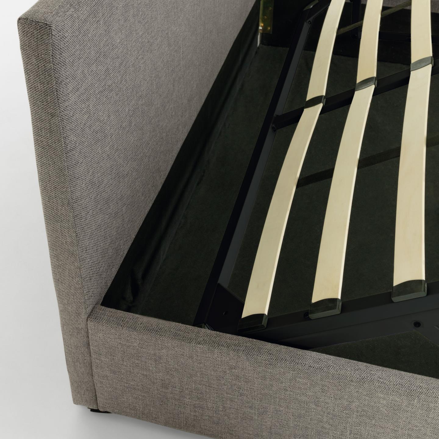 Łóżko z pojemnikiem na pościel NAHIRI szary La Forma Eye on Design