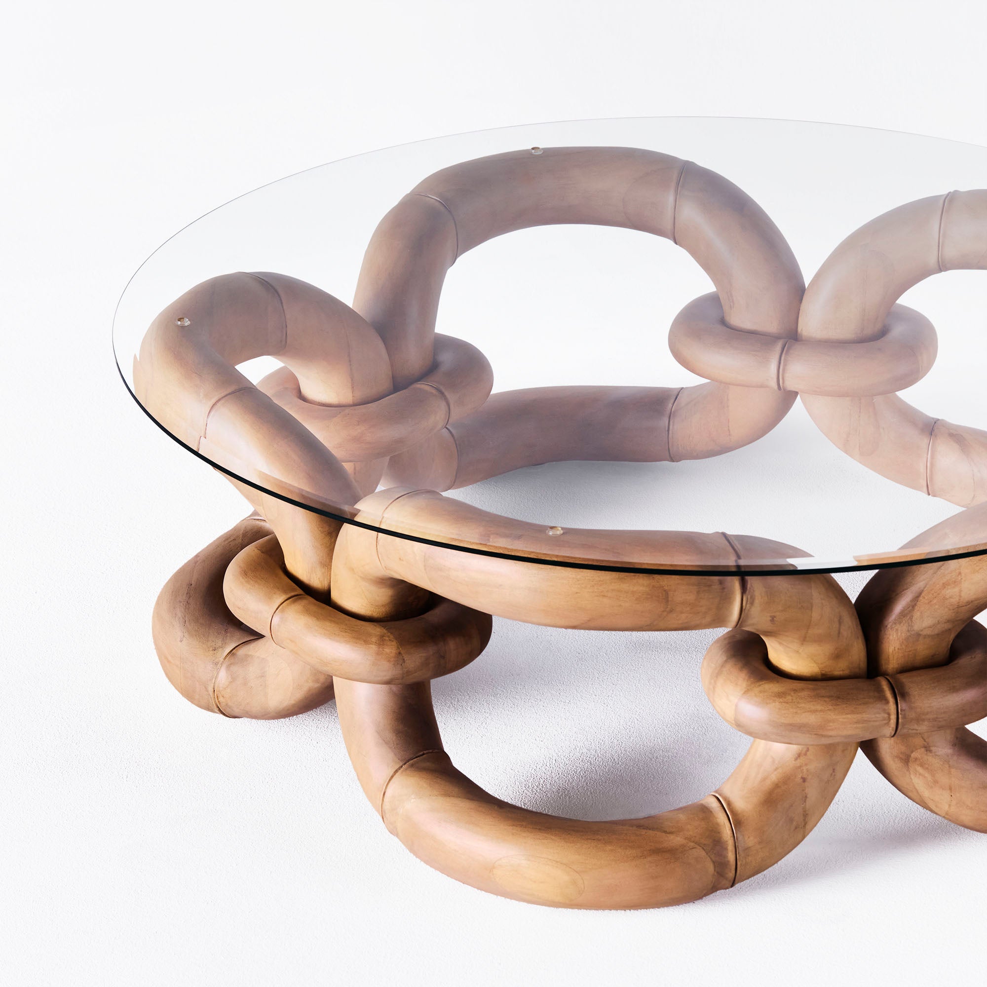 Stolik kawowy BAMBOO BRACELET drewno bukowe