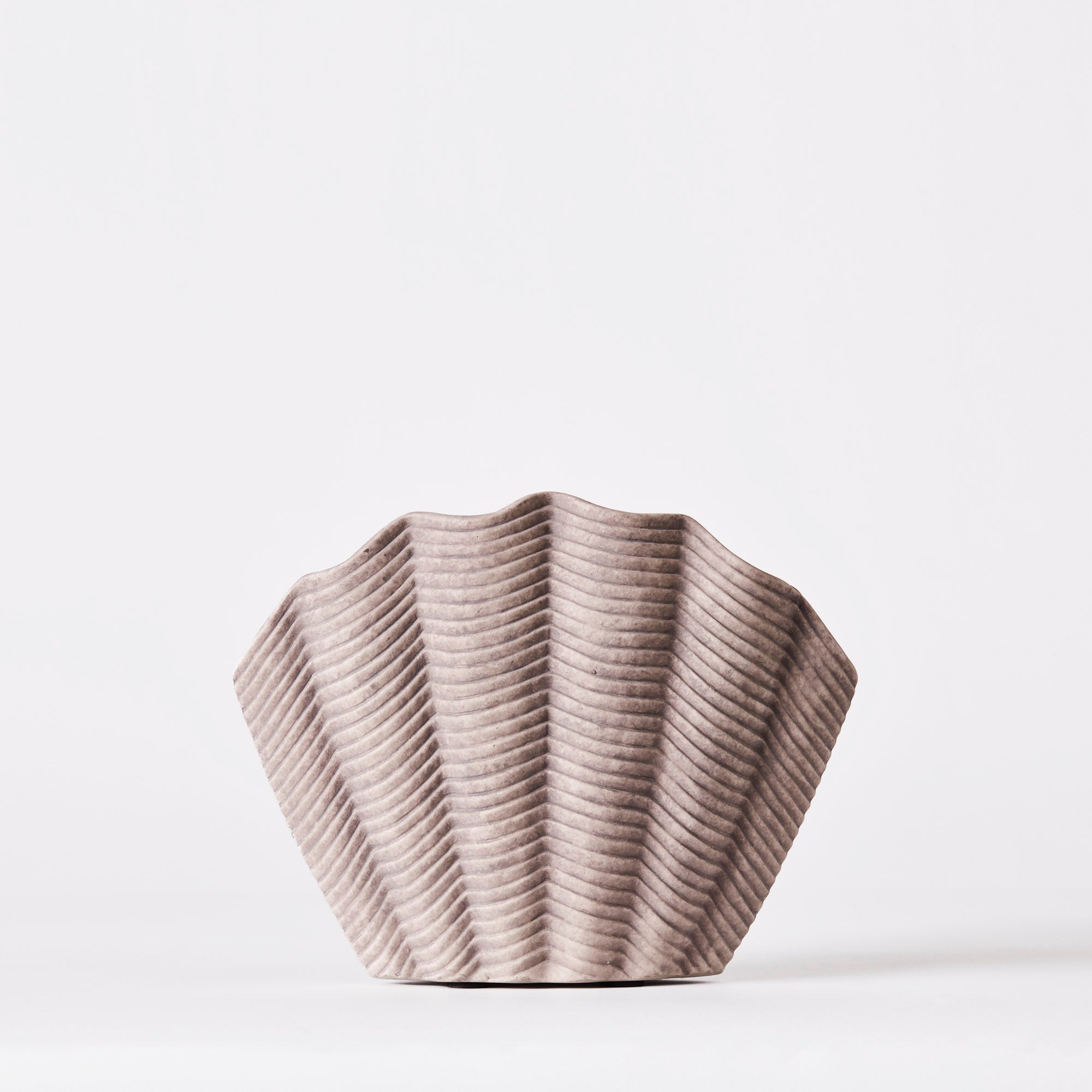 Vase CONCHA graue Keramik