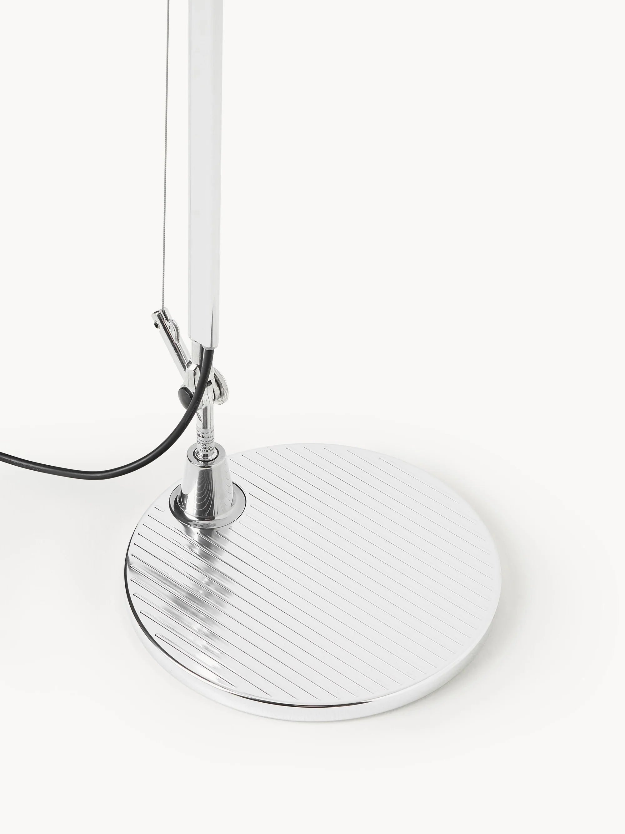 TOLOMEO BASCULANTE Reading Floor Lamp with Parchment Shade and Silver Base