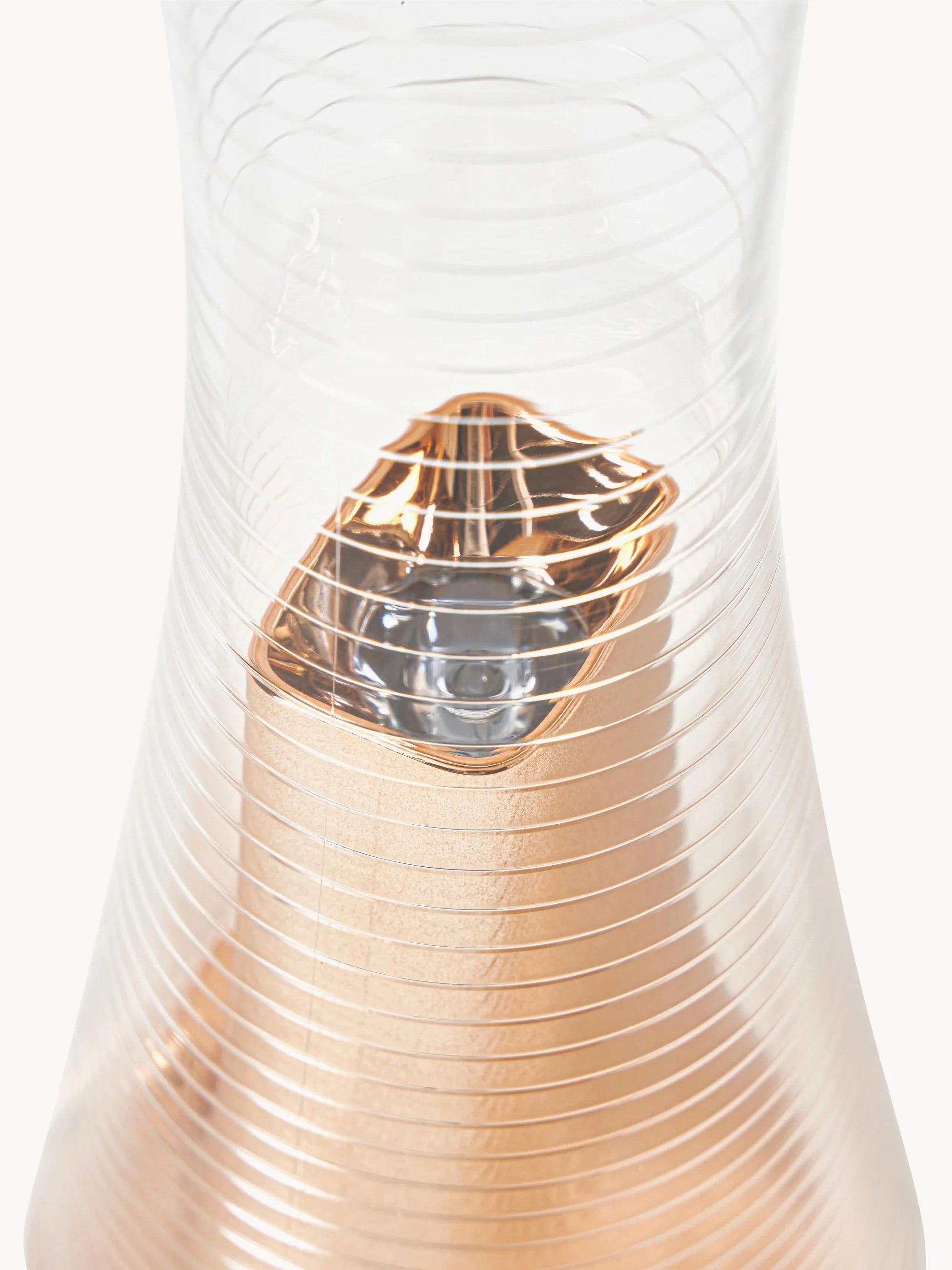 Portable lamp COME TOGETHER transparent with copper