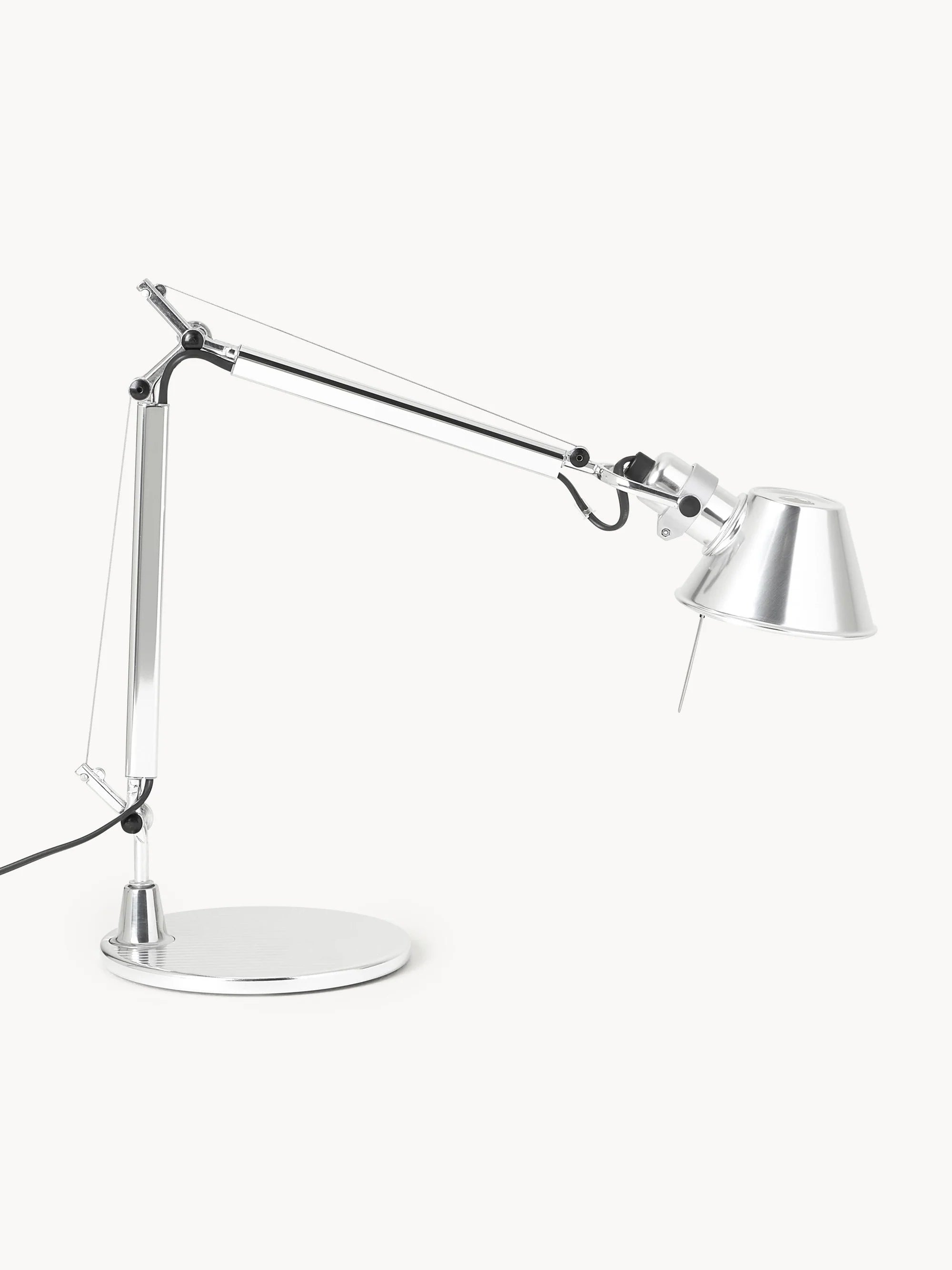 Lampa biurkowa regulowana TOLOMEO MICRO błyszczący srebrny