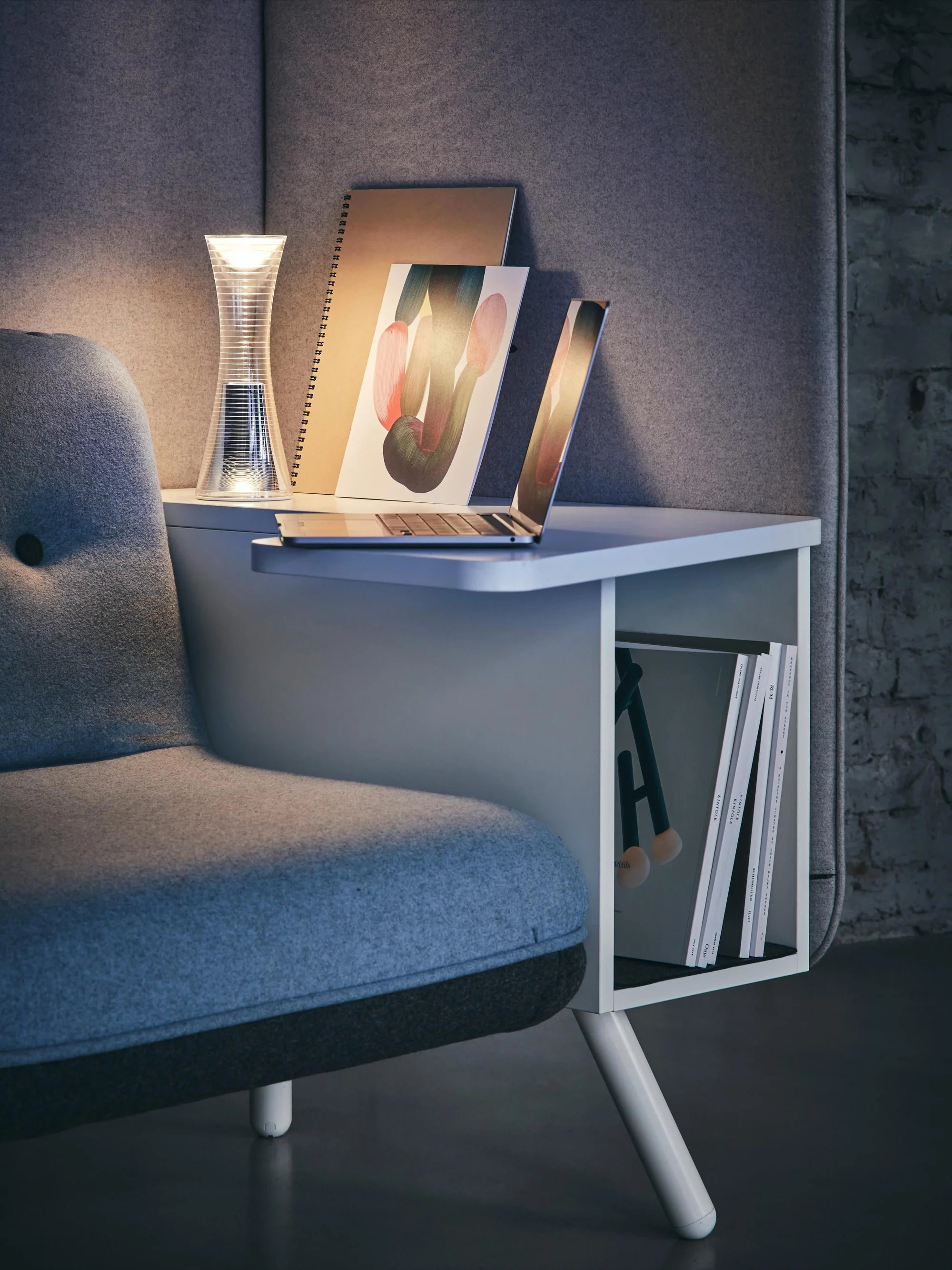 Lampa przenośna COMR TOGETHER transparentny ze srebrnym