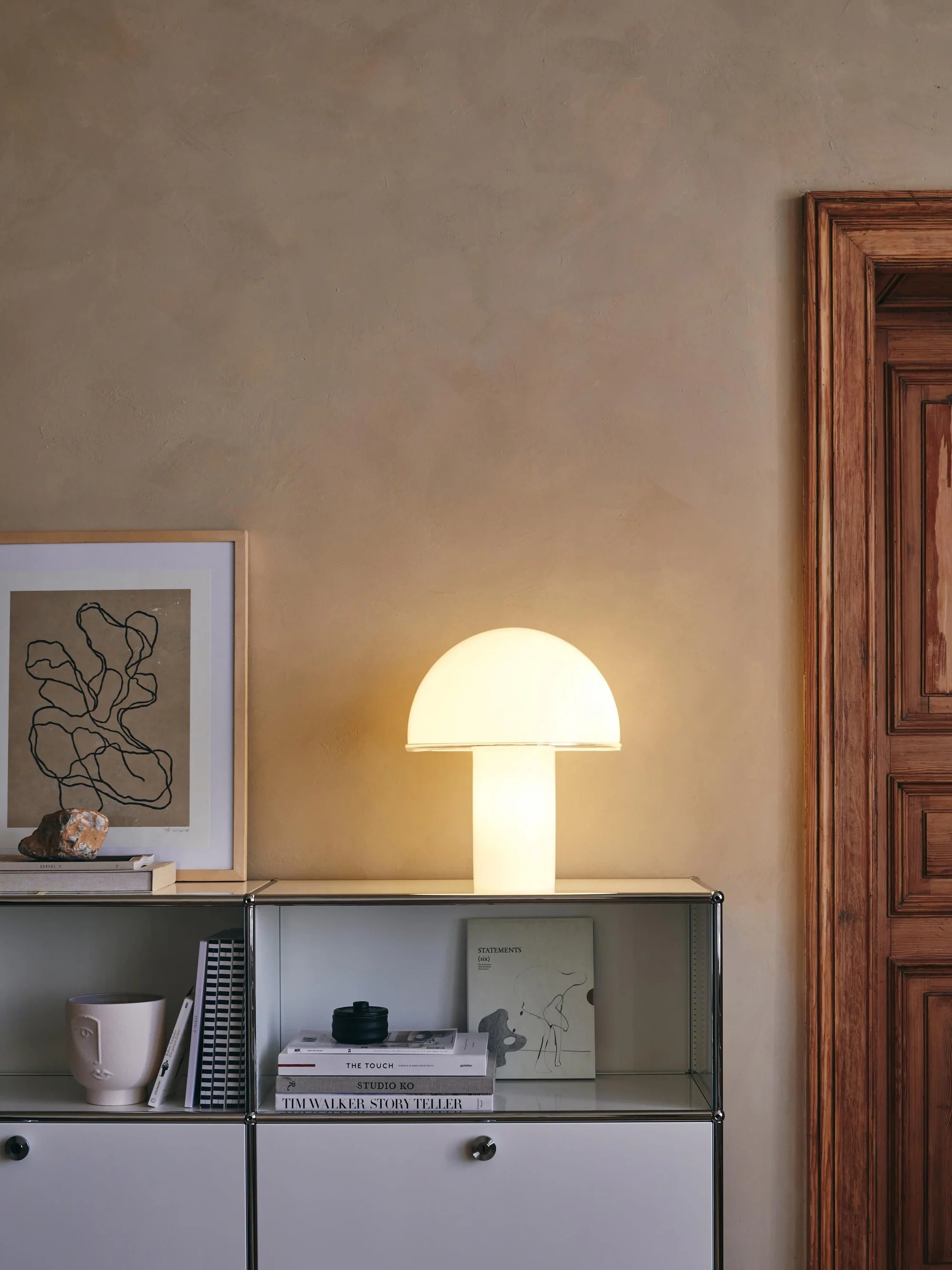 Tischlampe ONFALE mundgeblasen aus Glas