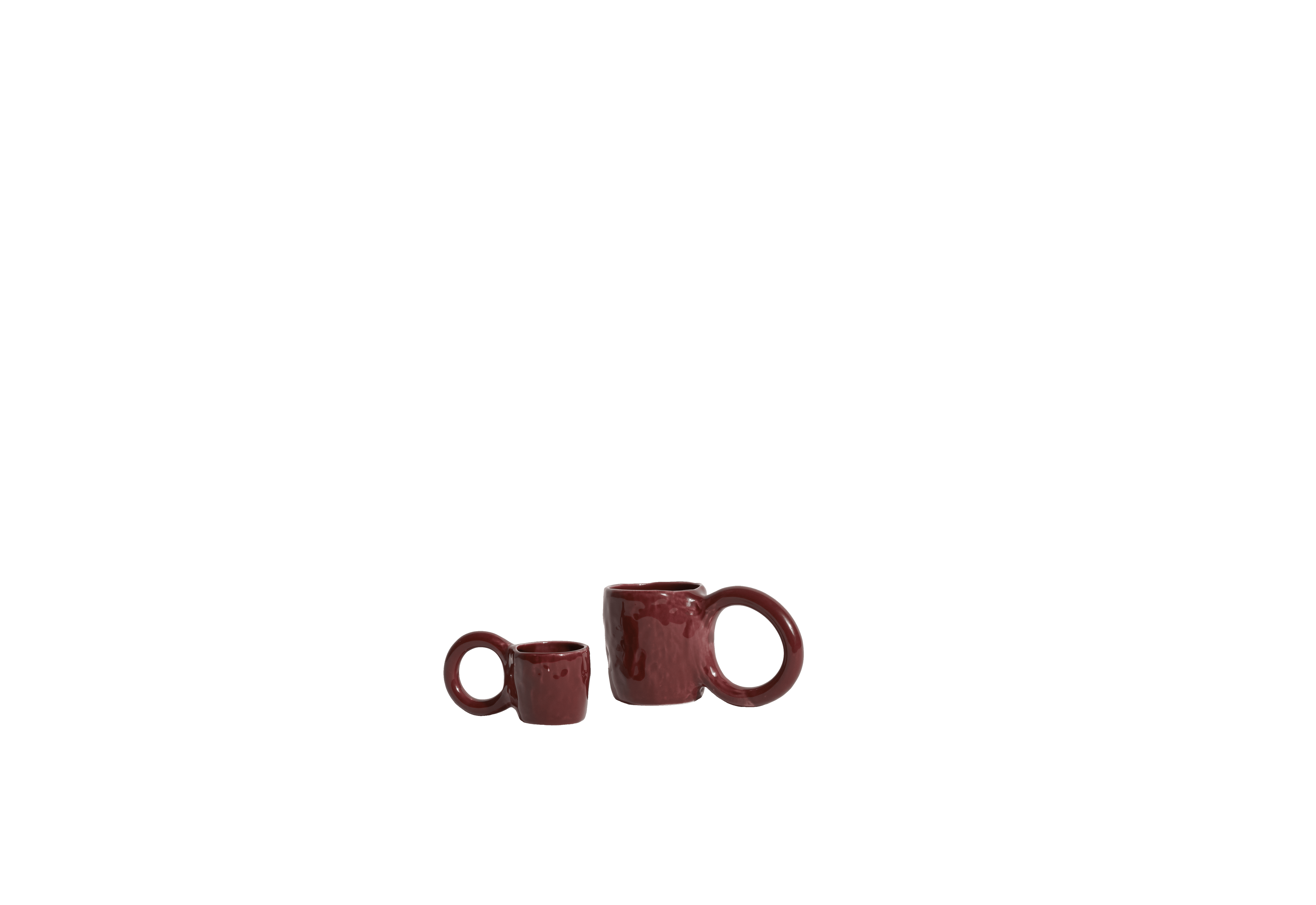 Zestaw kubków do espresso DONUT wiśniowy