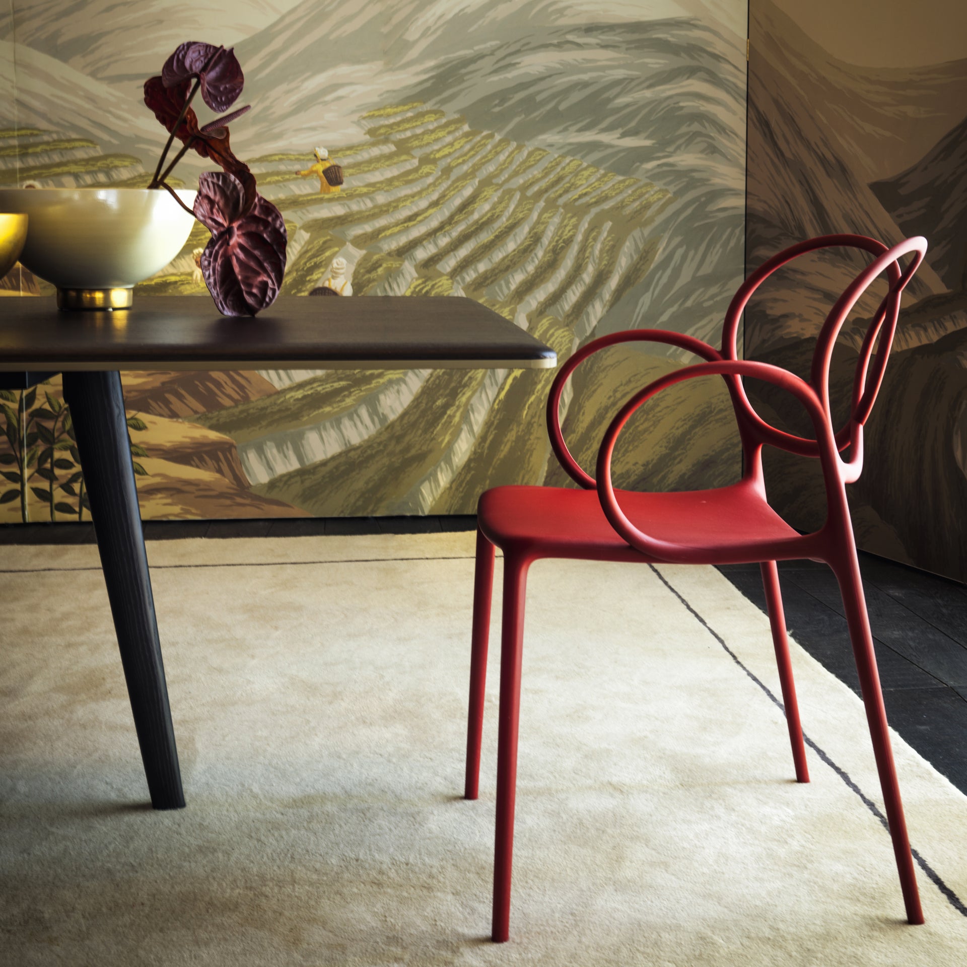 Chair with SISSI Dark gray armrests