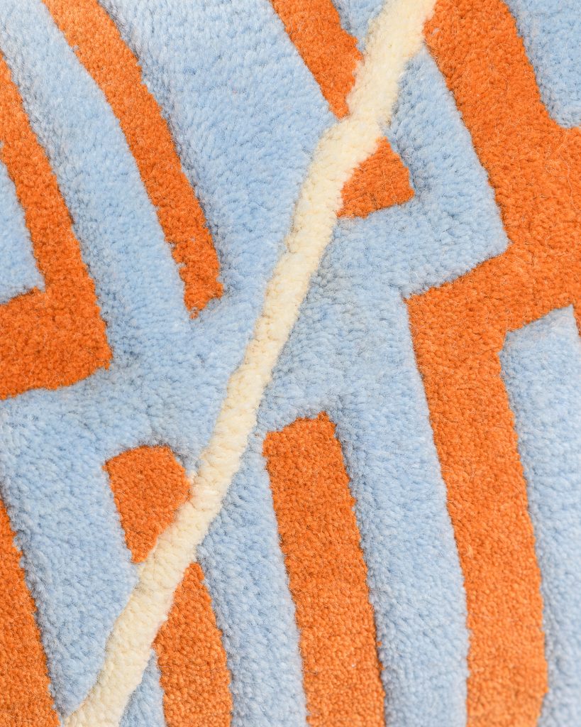 Dekokissen MAYA orange mit blauem