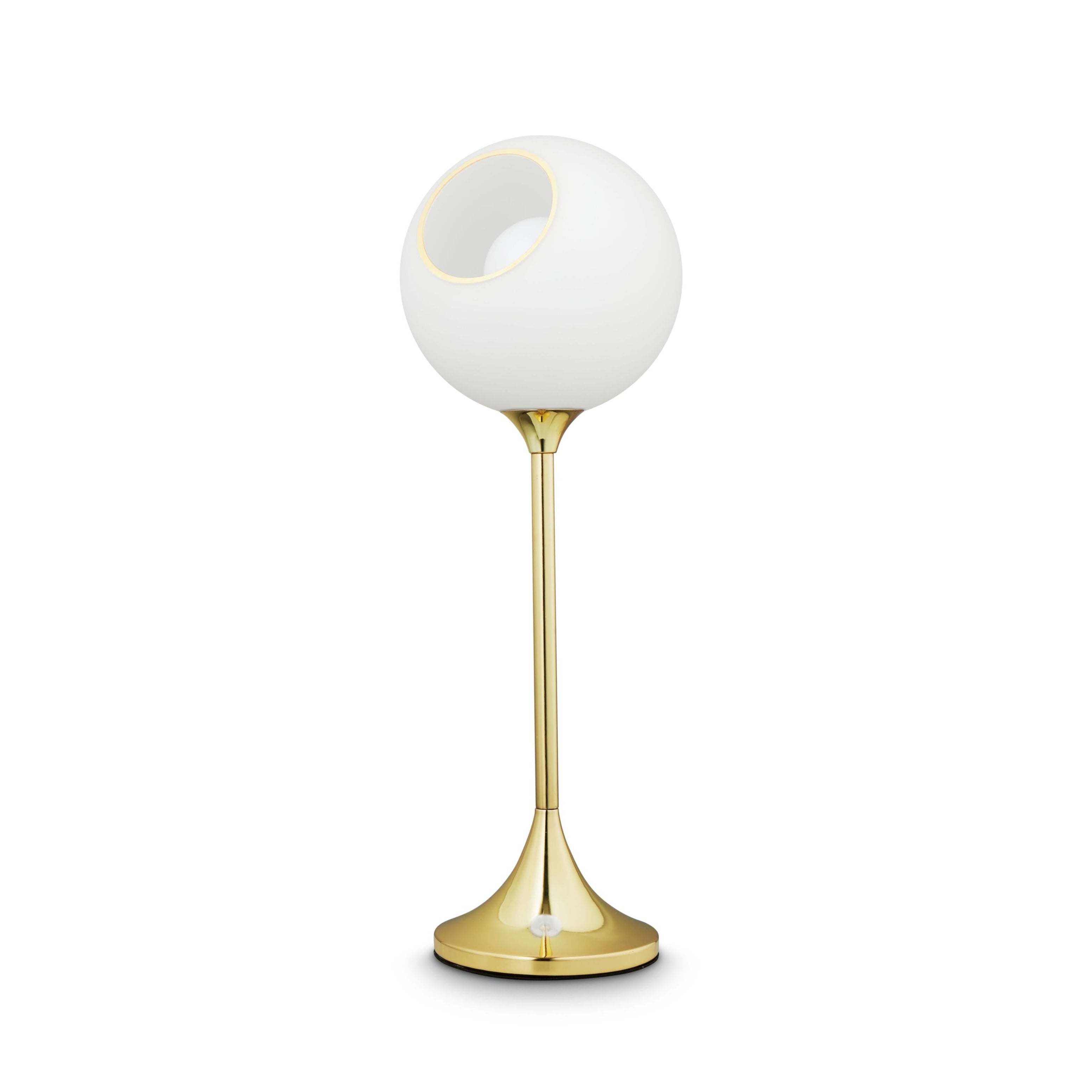 Lampa stołowa BALLROOM biały ze złotą podstawą