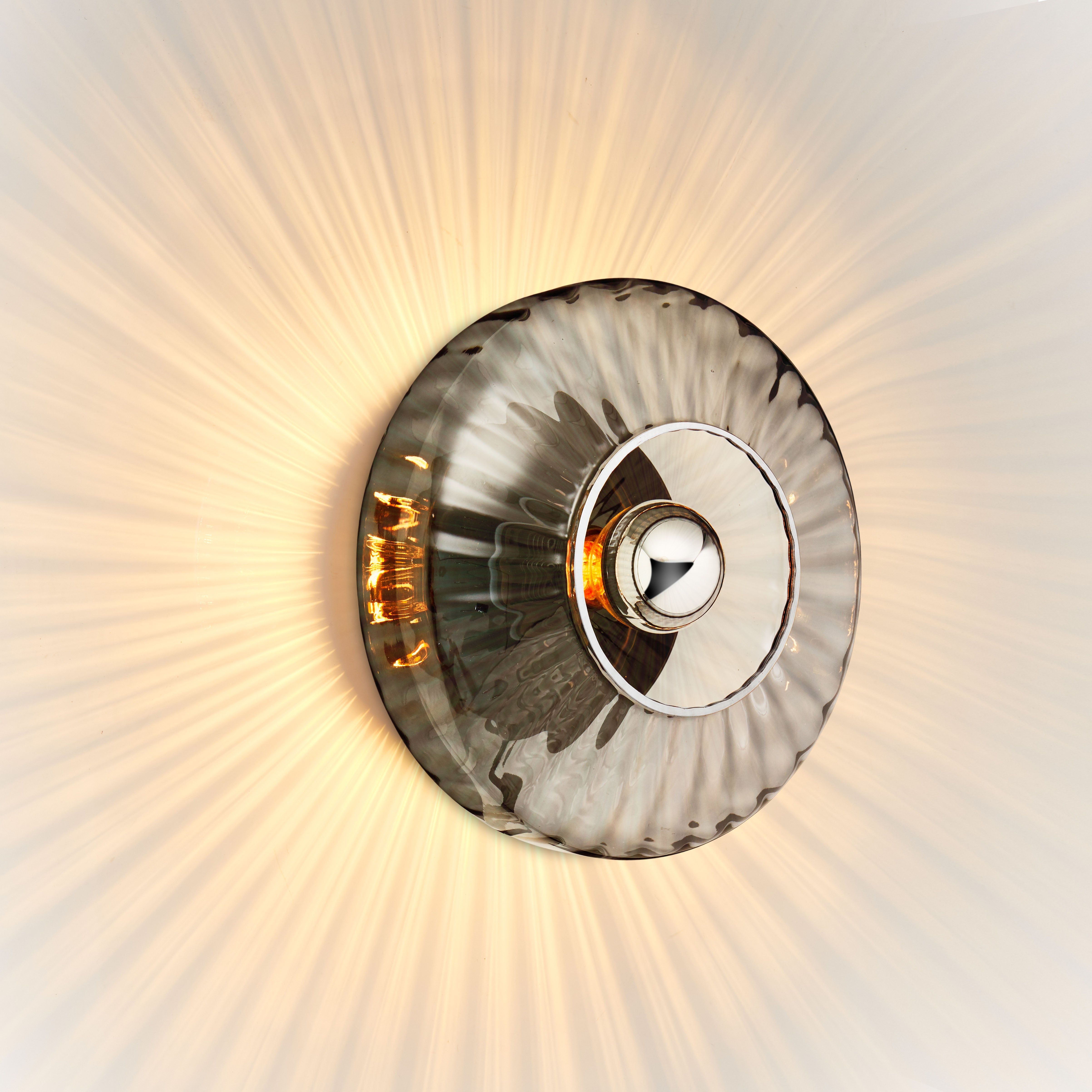 Kinkiet NEW WAVE OPTIC dymione szkło