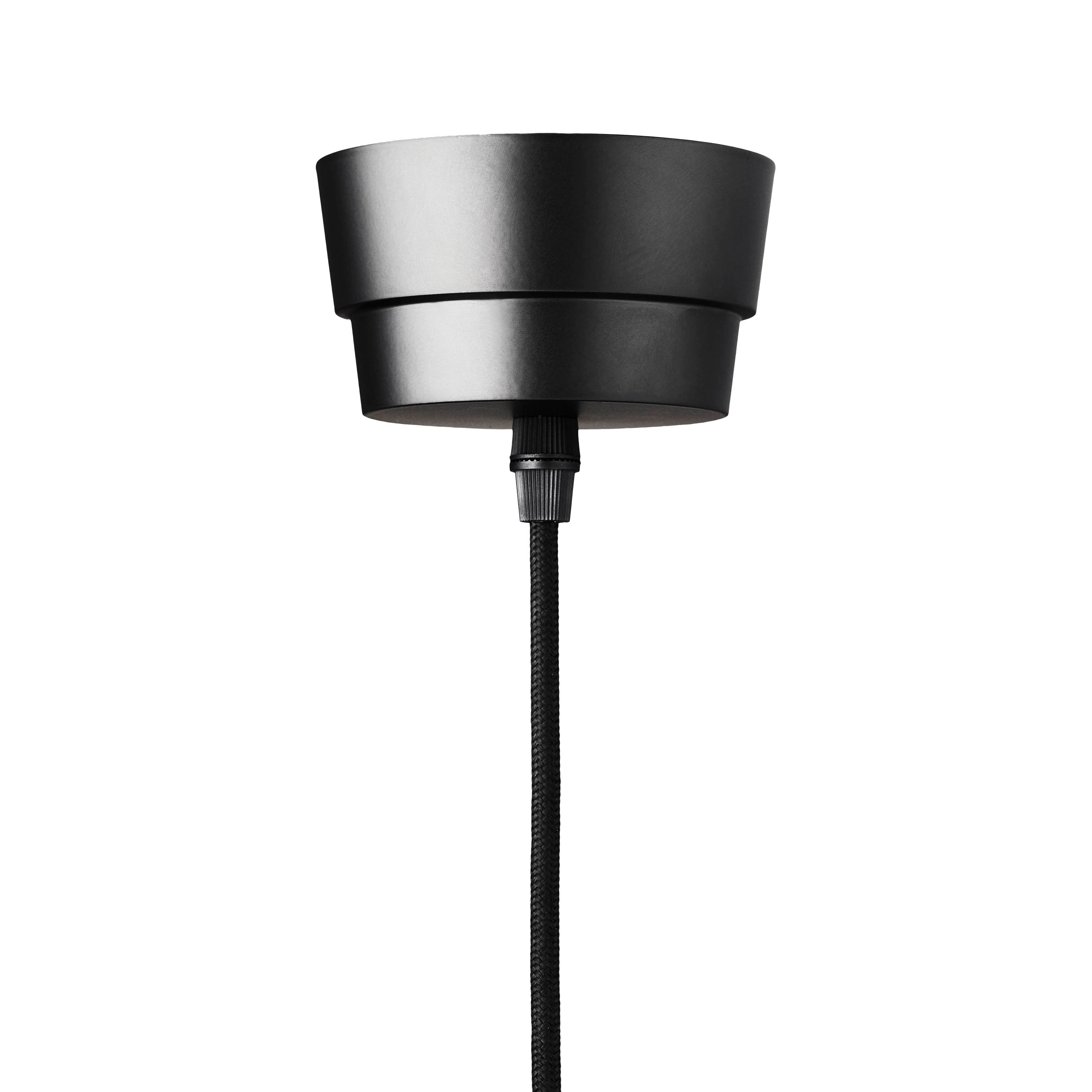 Lampa wisząca NEW WAVE OPTIC dymione szkło z czarnym wykończeniem