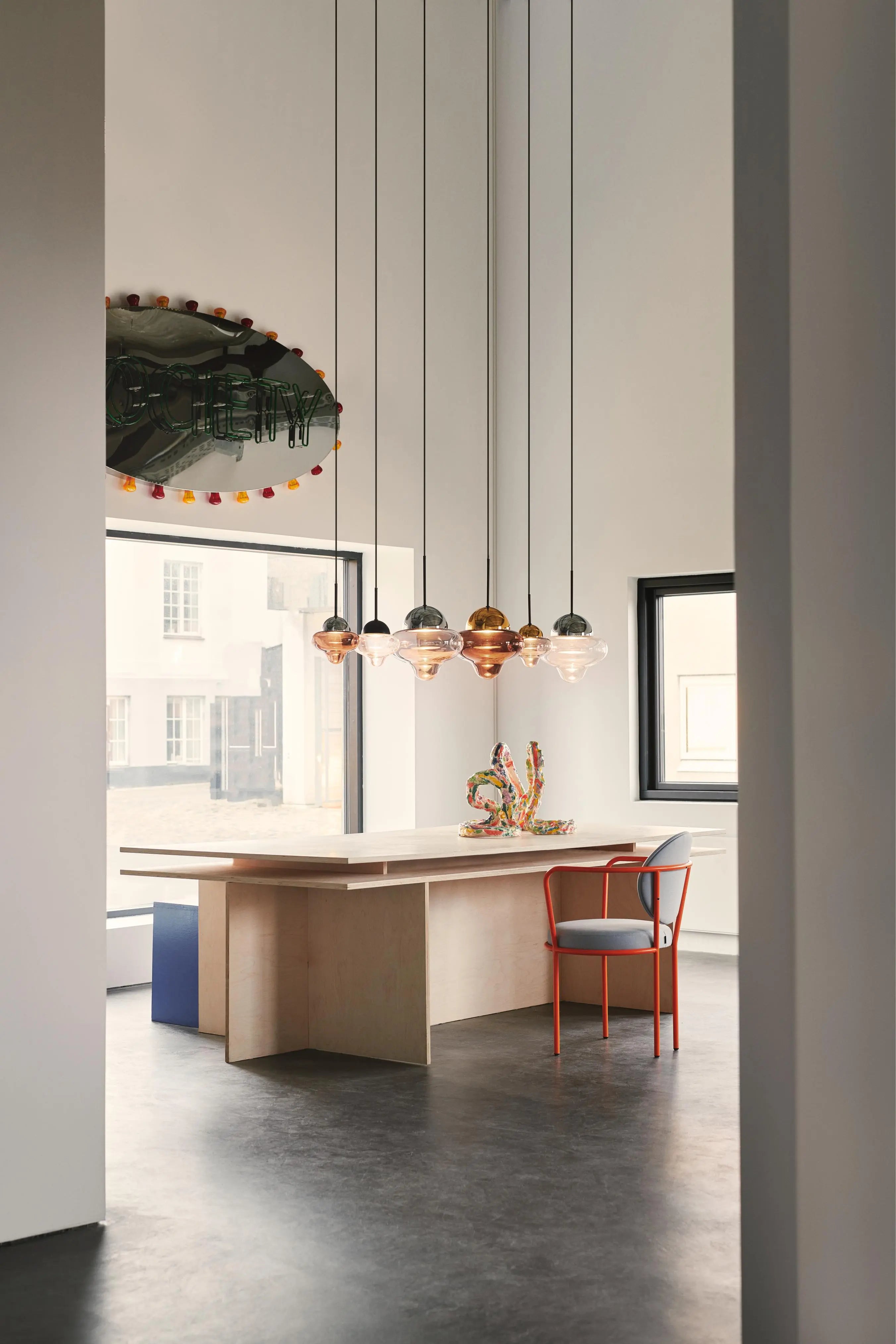 Lampa wisząca NUTTY szkło transparentne z czarnym wykończeniem – metal, Design By Us