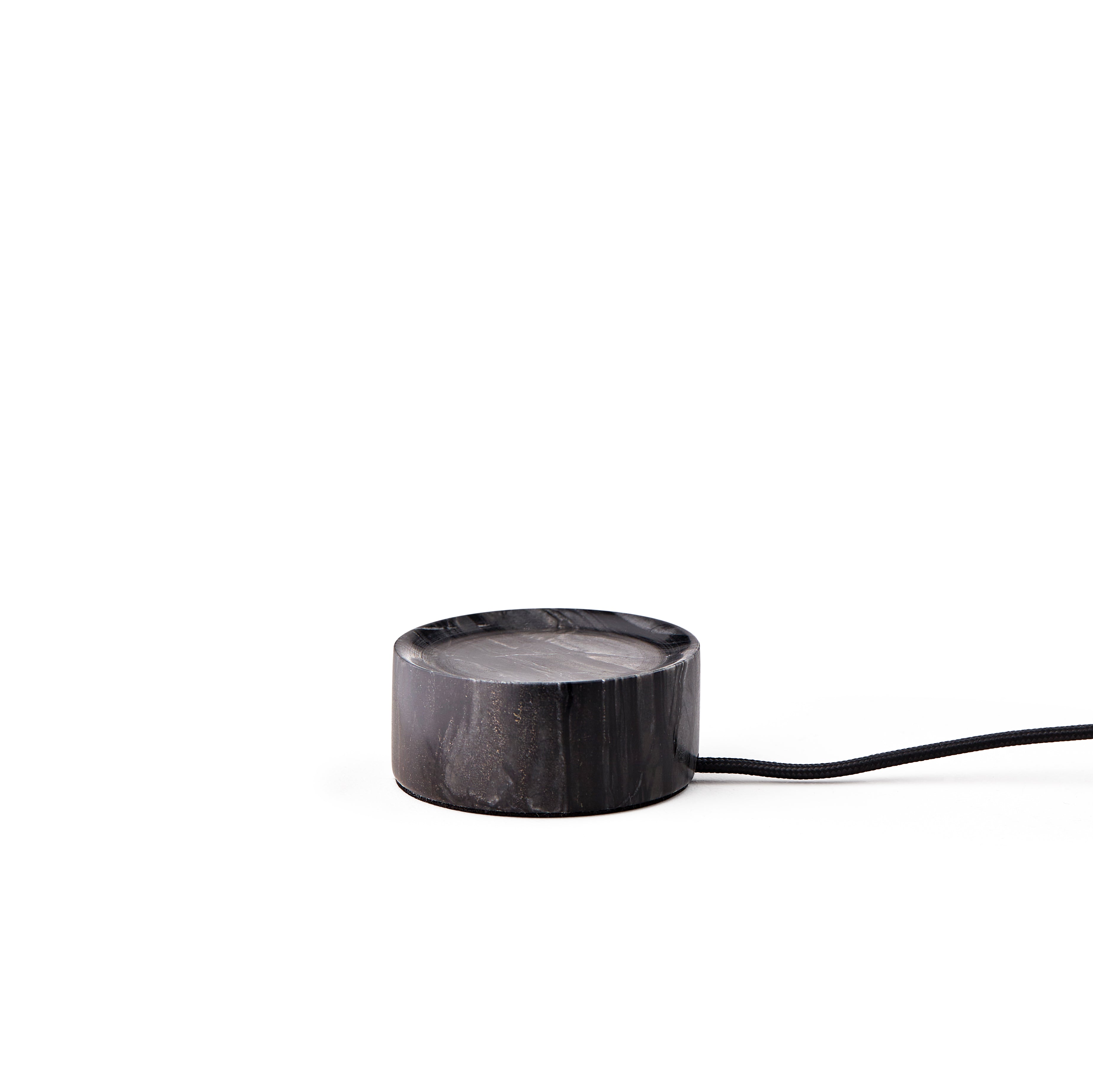 Portable lamp TRIP black marble with milky white glass