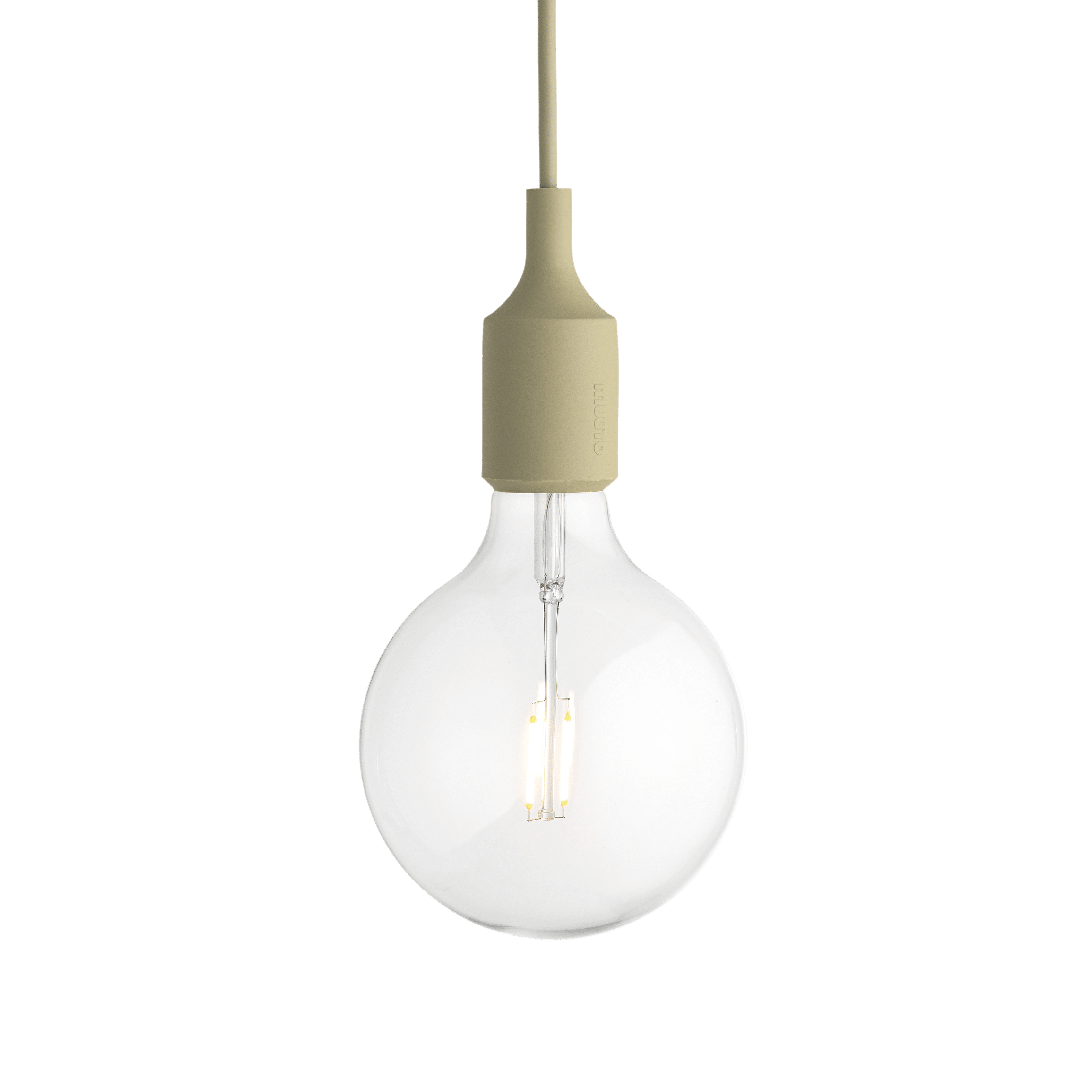 Lampa wisząca E27 beżowo-zielony