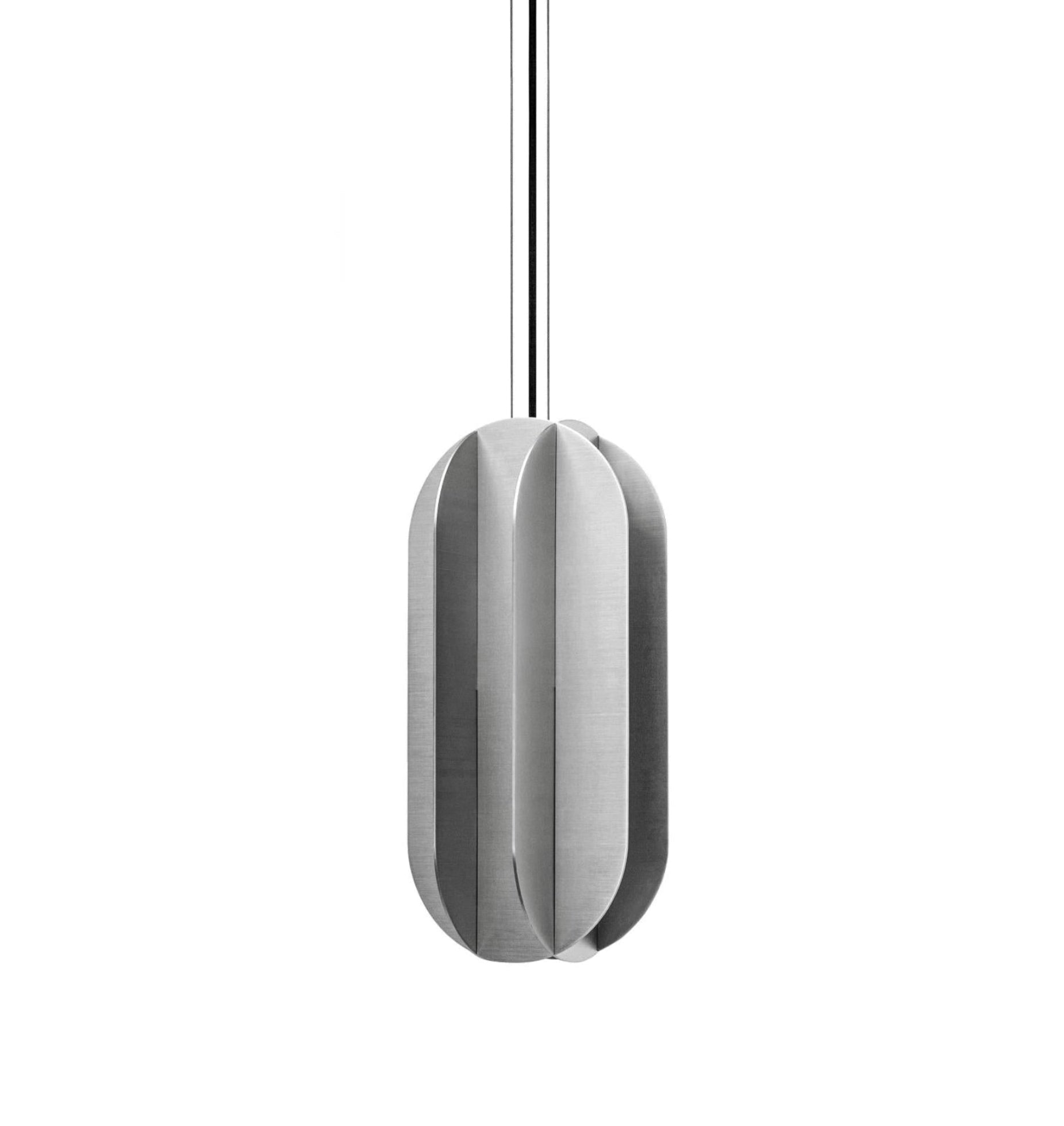 Lampa wisząca owalna EL stal