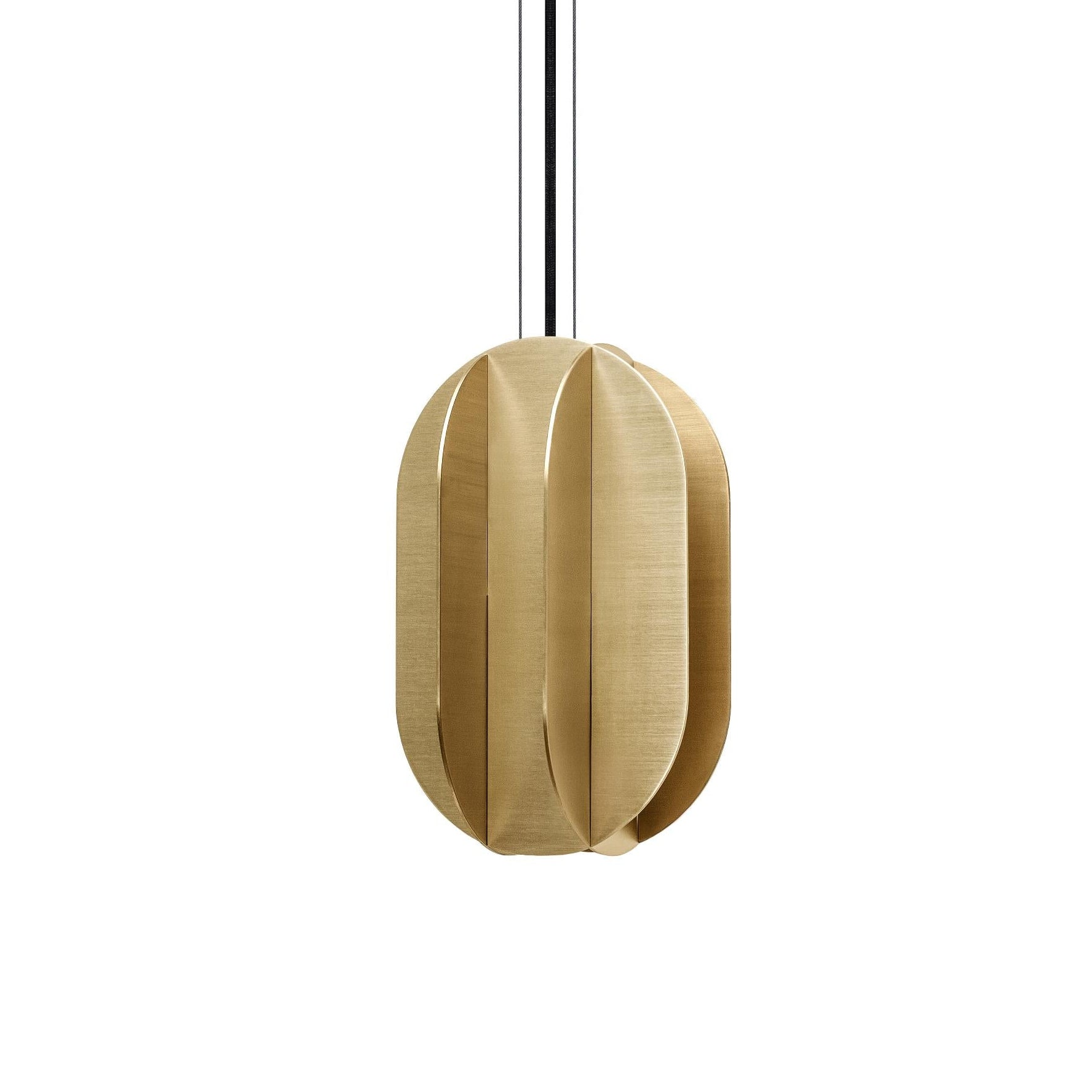 Oval pendant lamp EL brass
