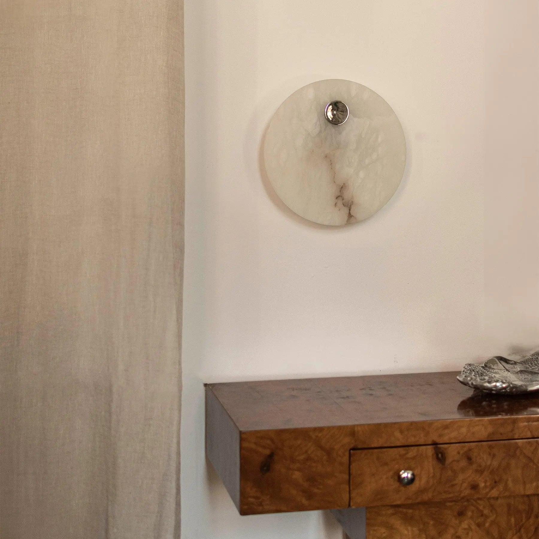 Kinkiet alabastrowy EOS nikiel – Embassy Interiors