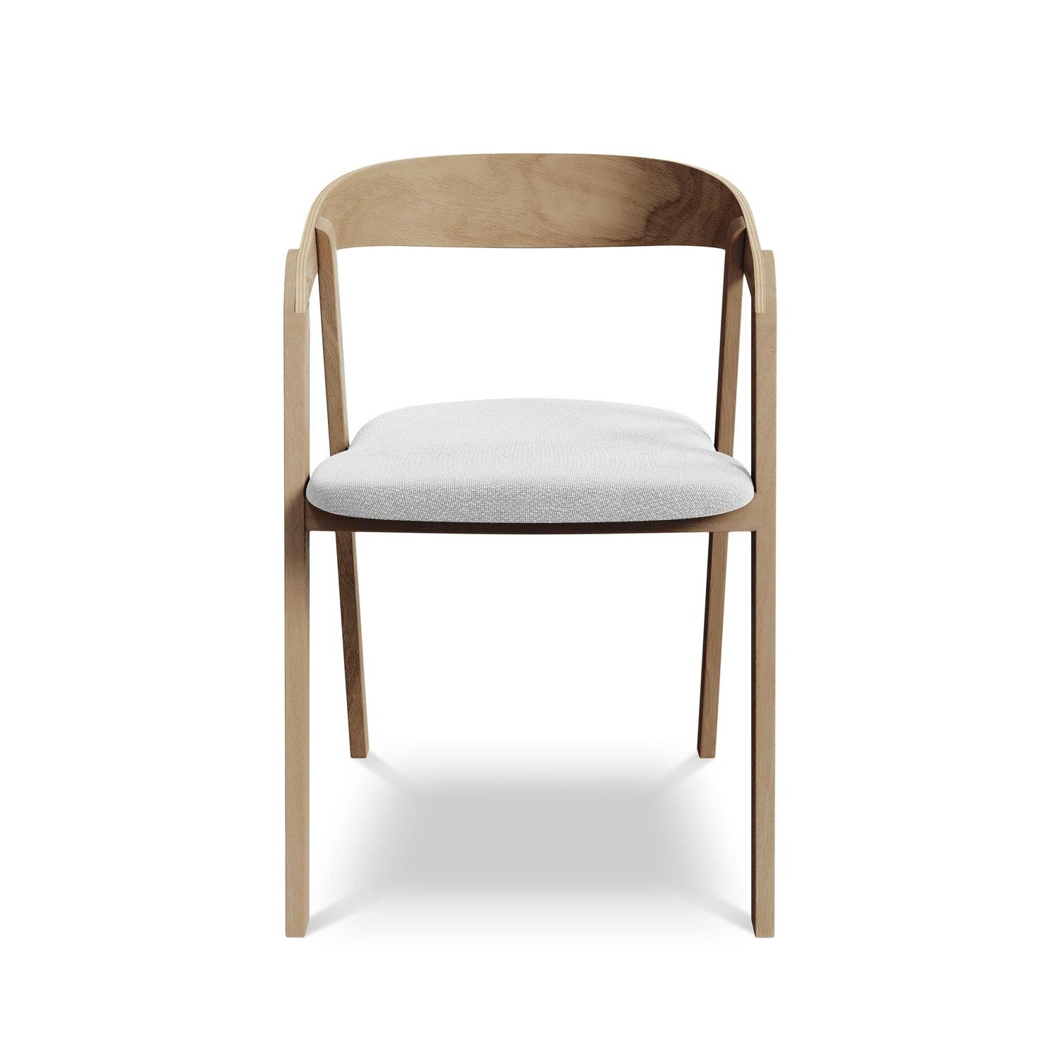 Stuhl ERIKA silberner Boucle mit Buchenbasis