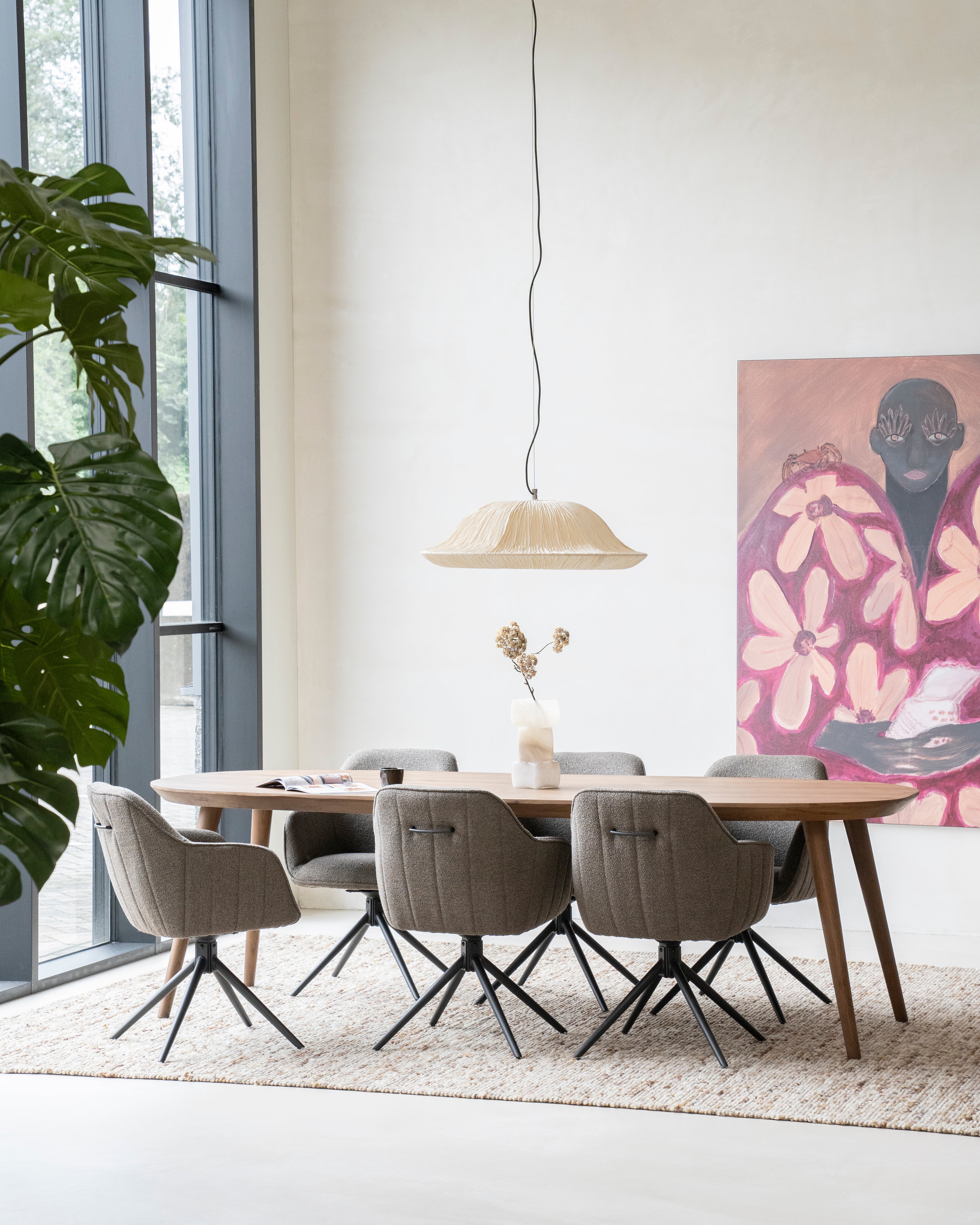 Stół ELIJAH ciemne drewno dębowe