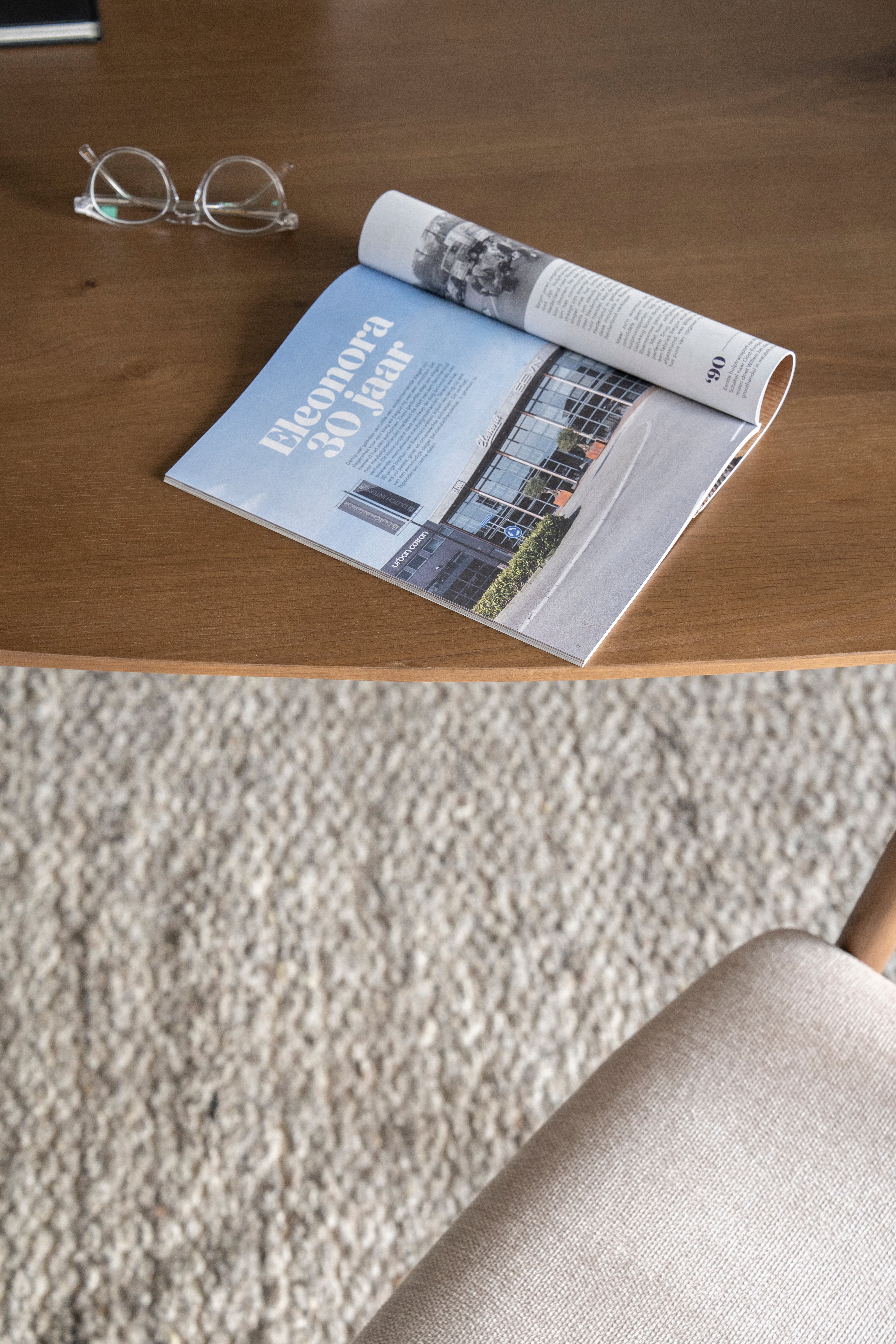 Stół ELIJAH ciemne drewno dębowe