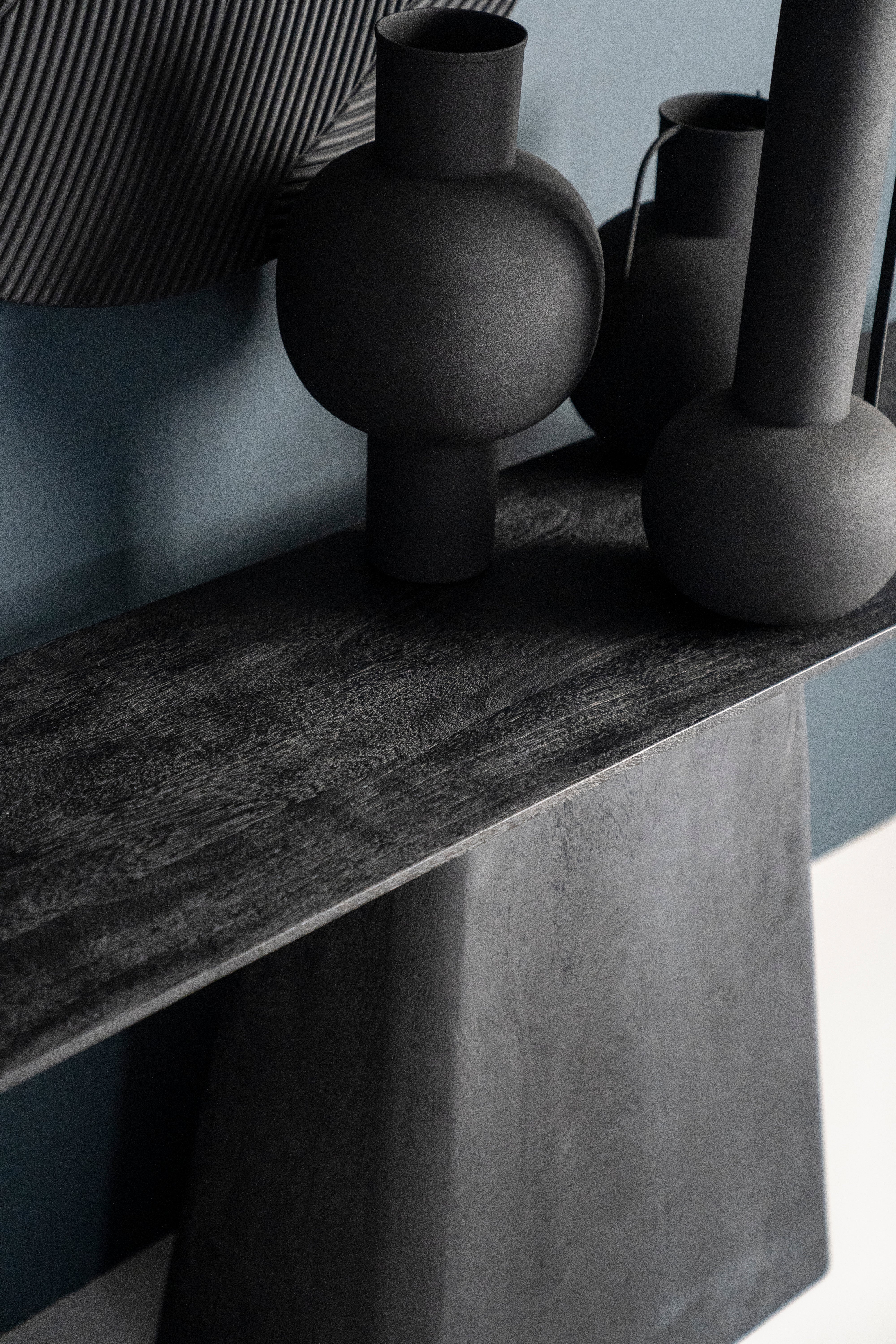 Konsola ARON czarne drewno mango