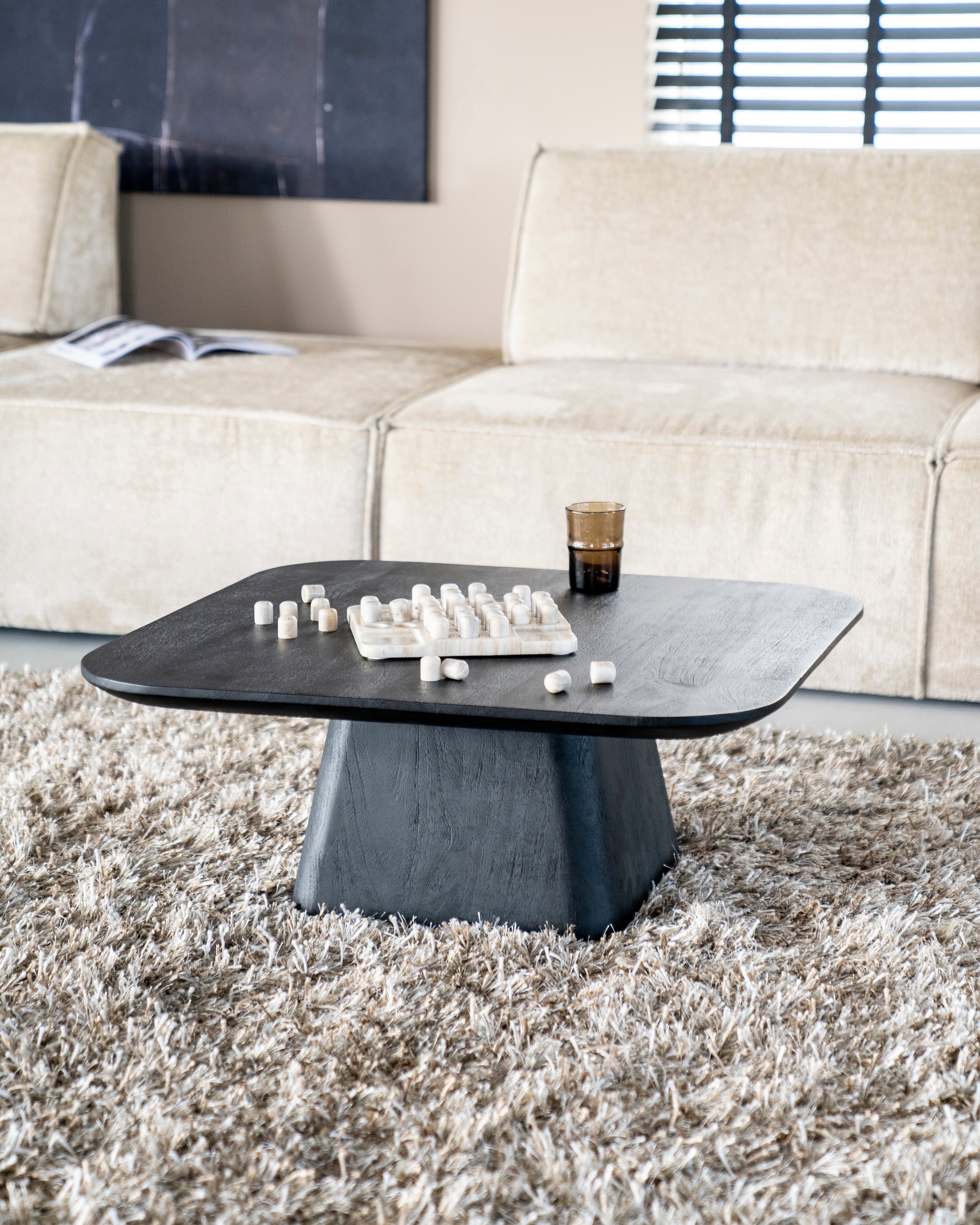 ARON Coffee Table Black Mango Wood