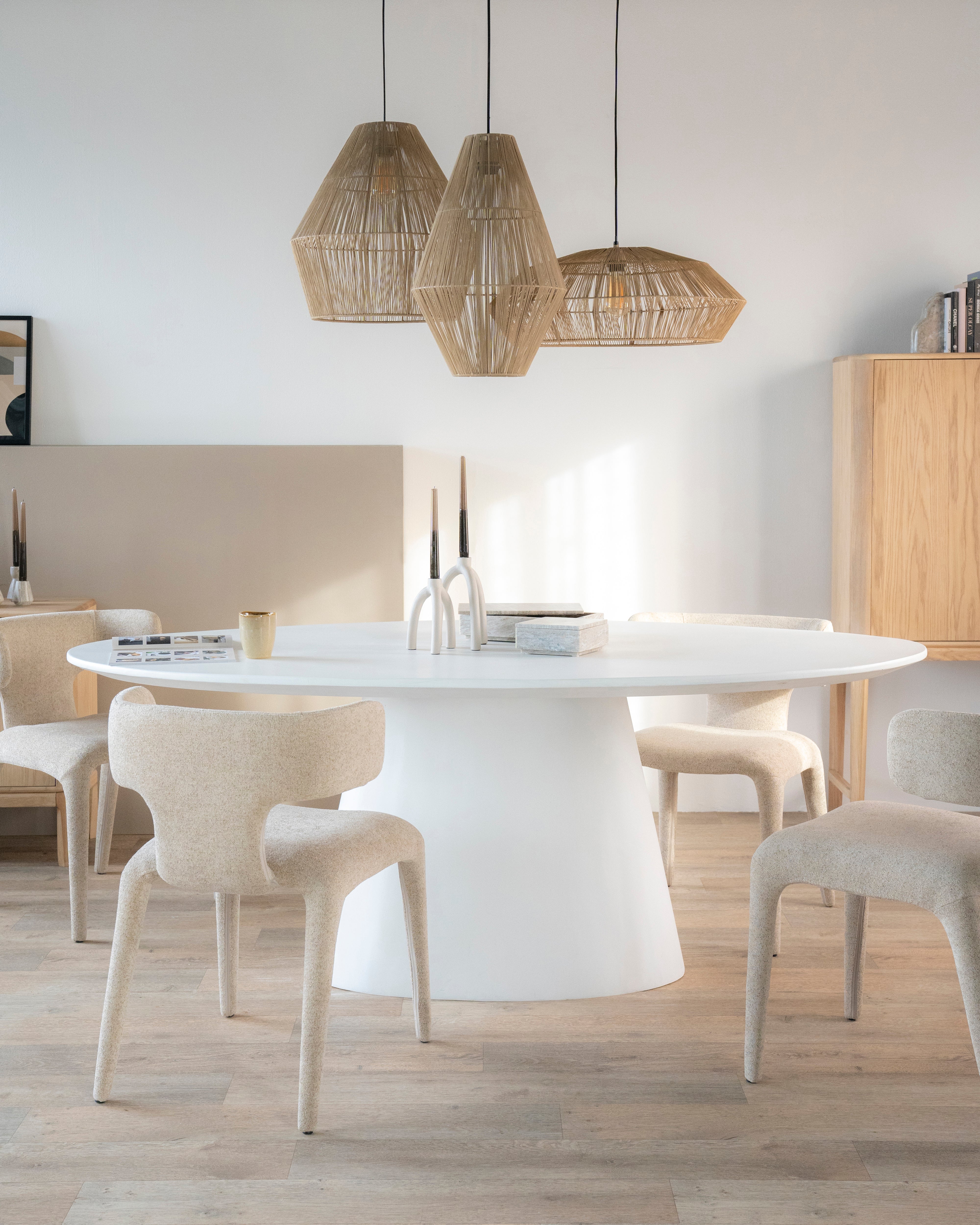 Stół owalny ELIN biały