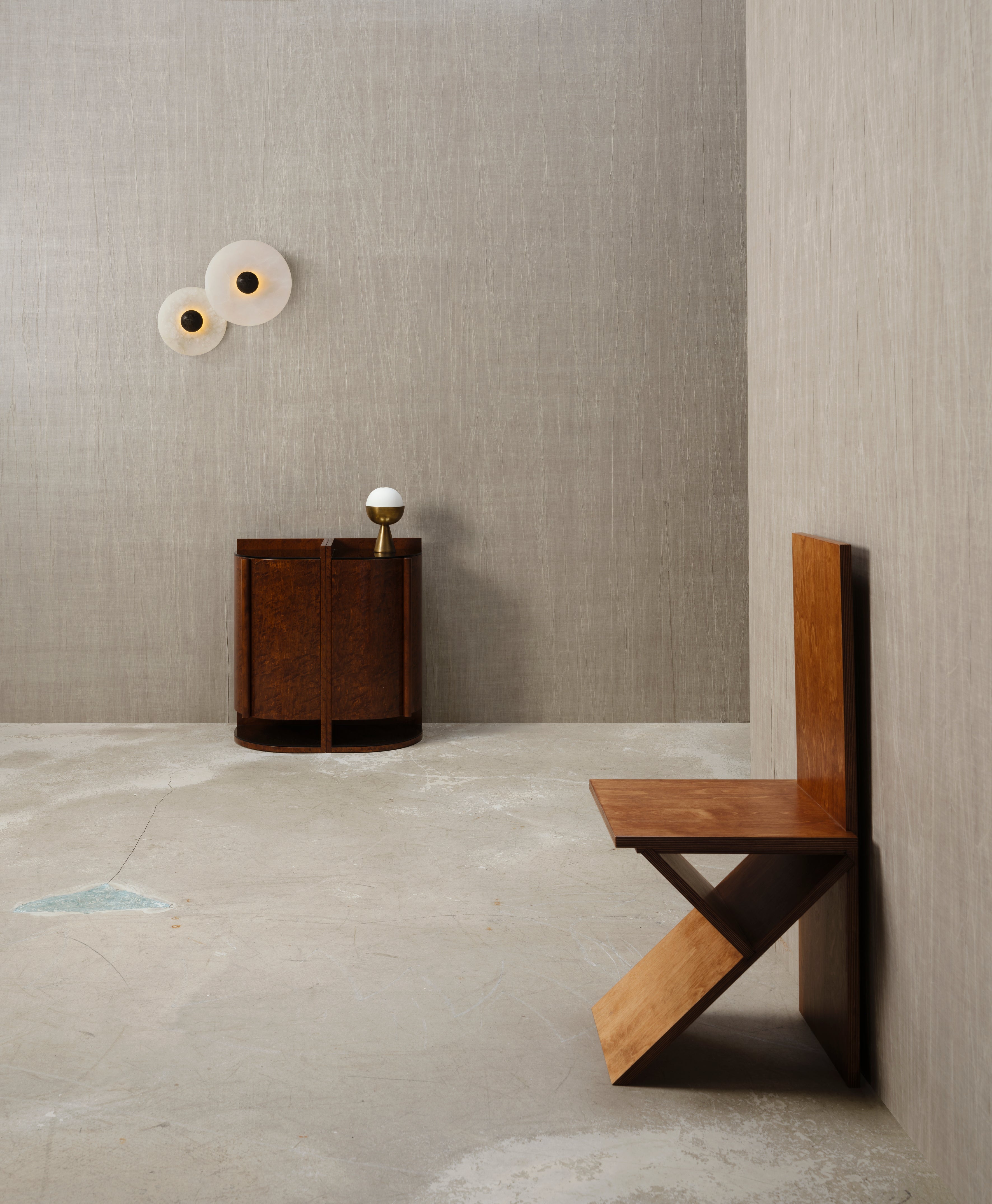 PYXIS pleated wallpaper khaki
