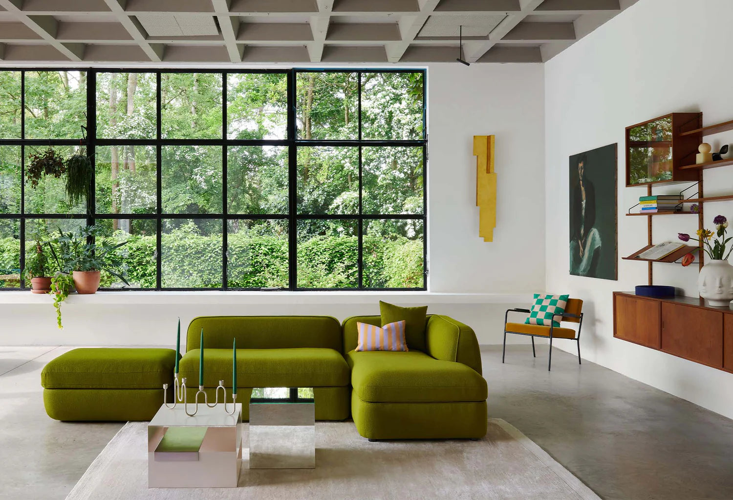 Poduszka prostokątna STRIPES AND CHECKS niebieski