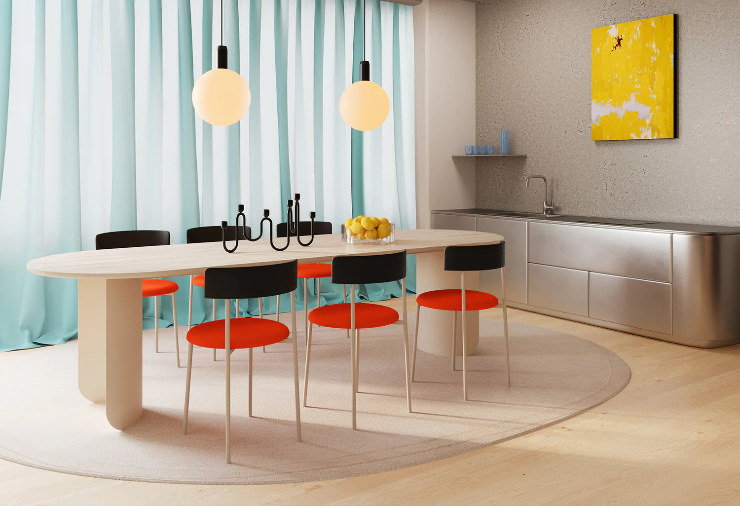 Oval Table PLATEAU Black