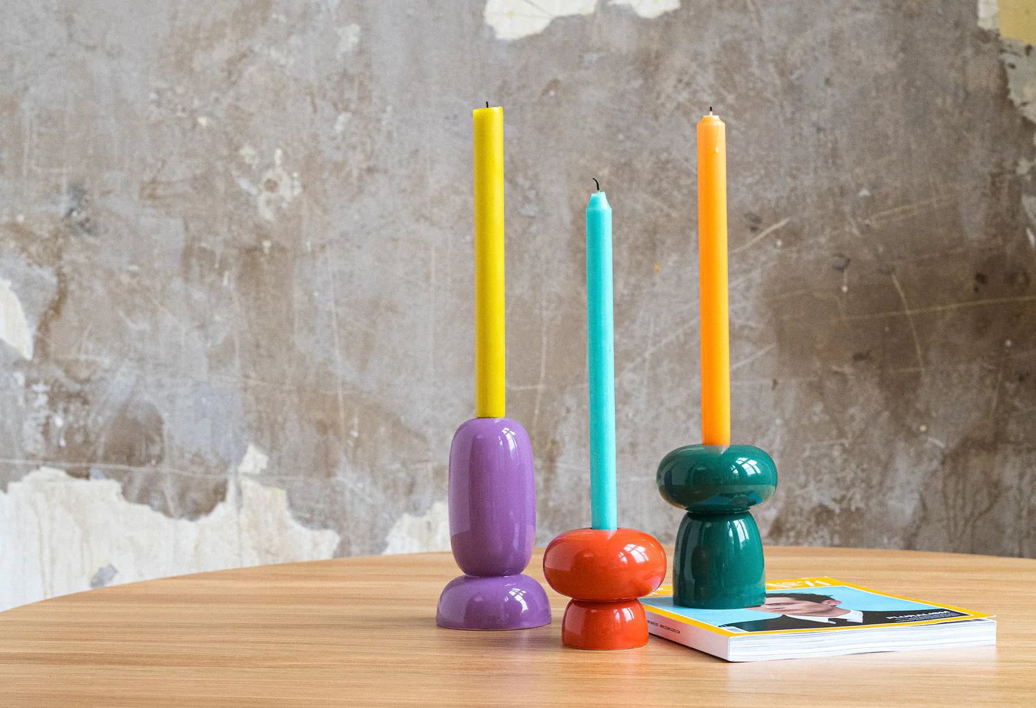 Świecznik KOBUS karmelowy