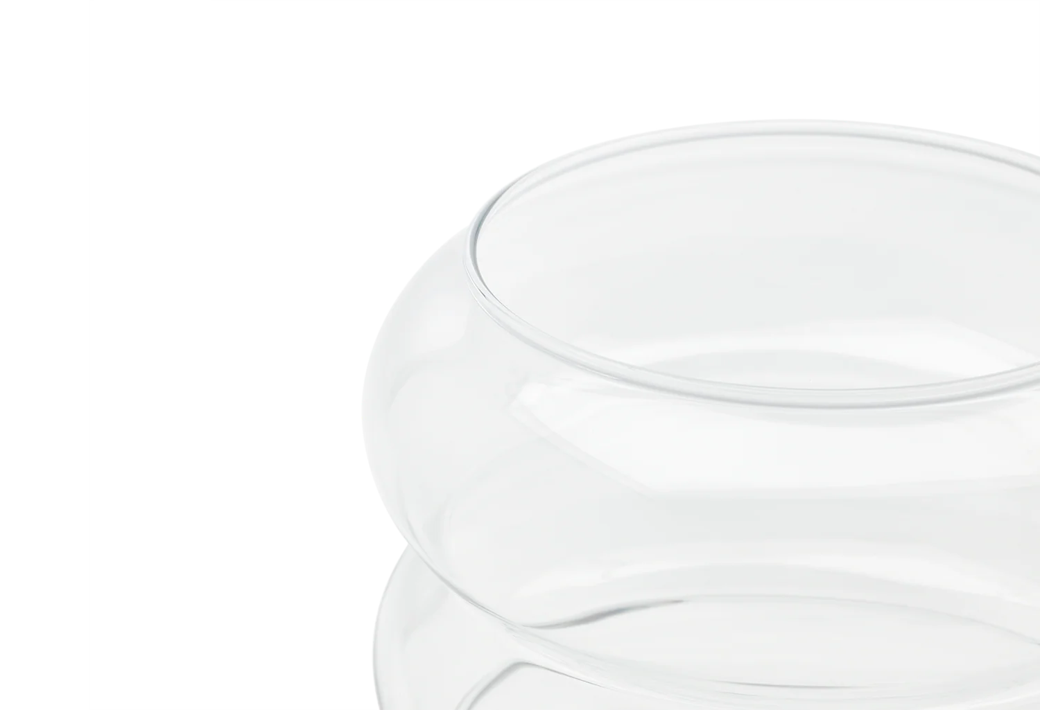 Vase BUBBLE aus transparentem Glas